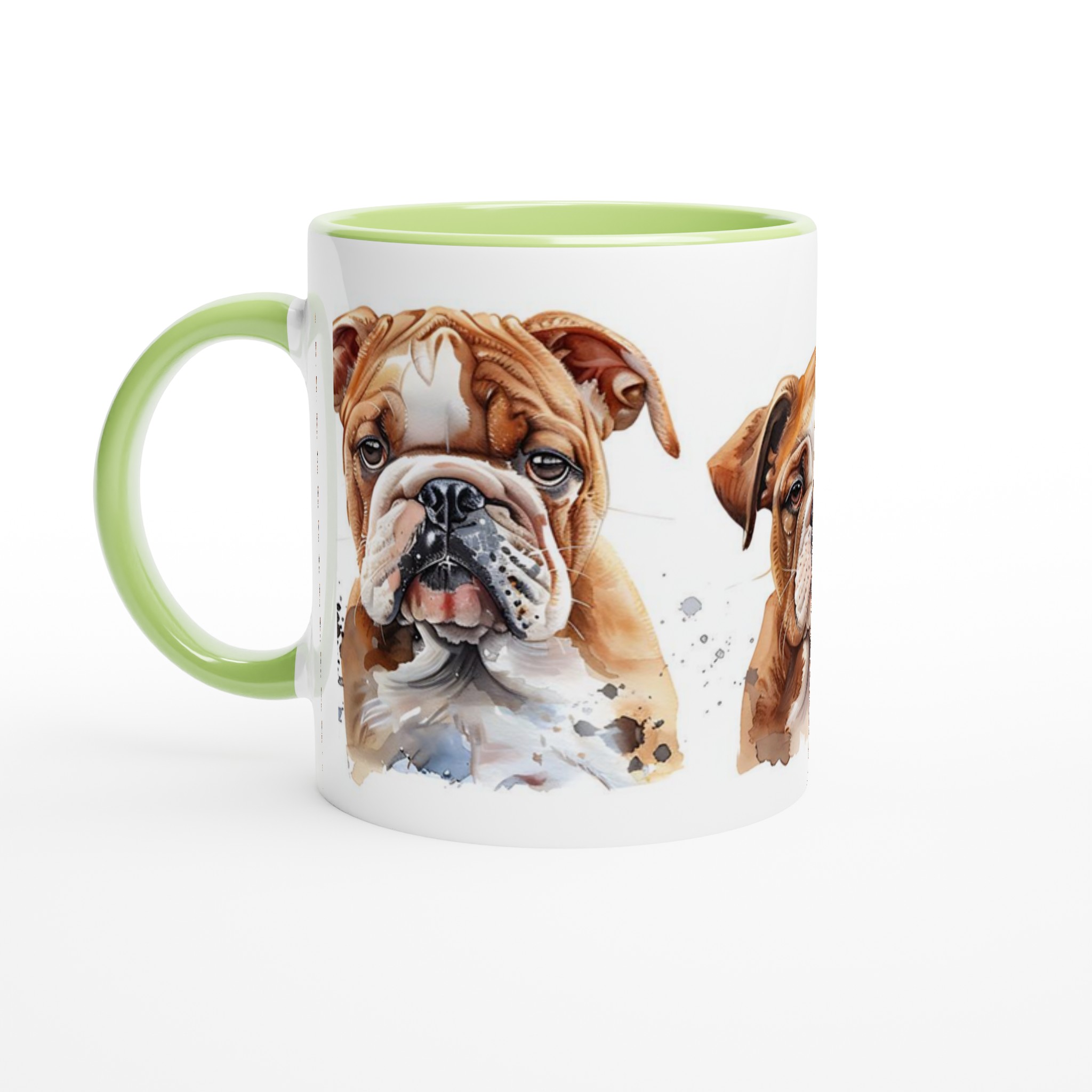 Charmig Bulldog Akvarell Mugg - Personlig Keramikmugg i Flera Färger 6 cf40b937-6980-4aec-b896-0babf18bdd31
