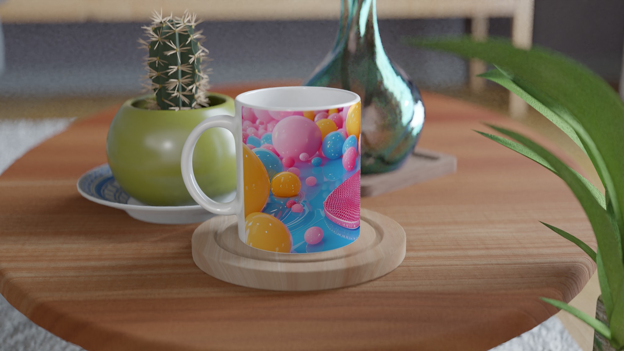 Pastell Pop Art Kaffemugg – 11oz Keramikmugg i Valfri Färg, Diskmaskin- & Mikrovågsugnssäker 8 d309eeaa-50a3-4f10-a3c3-e3cb30d593a2