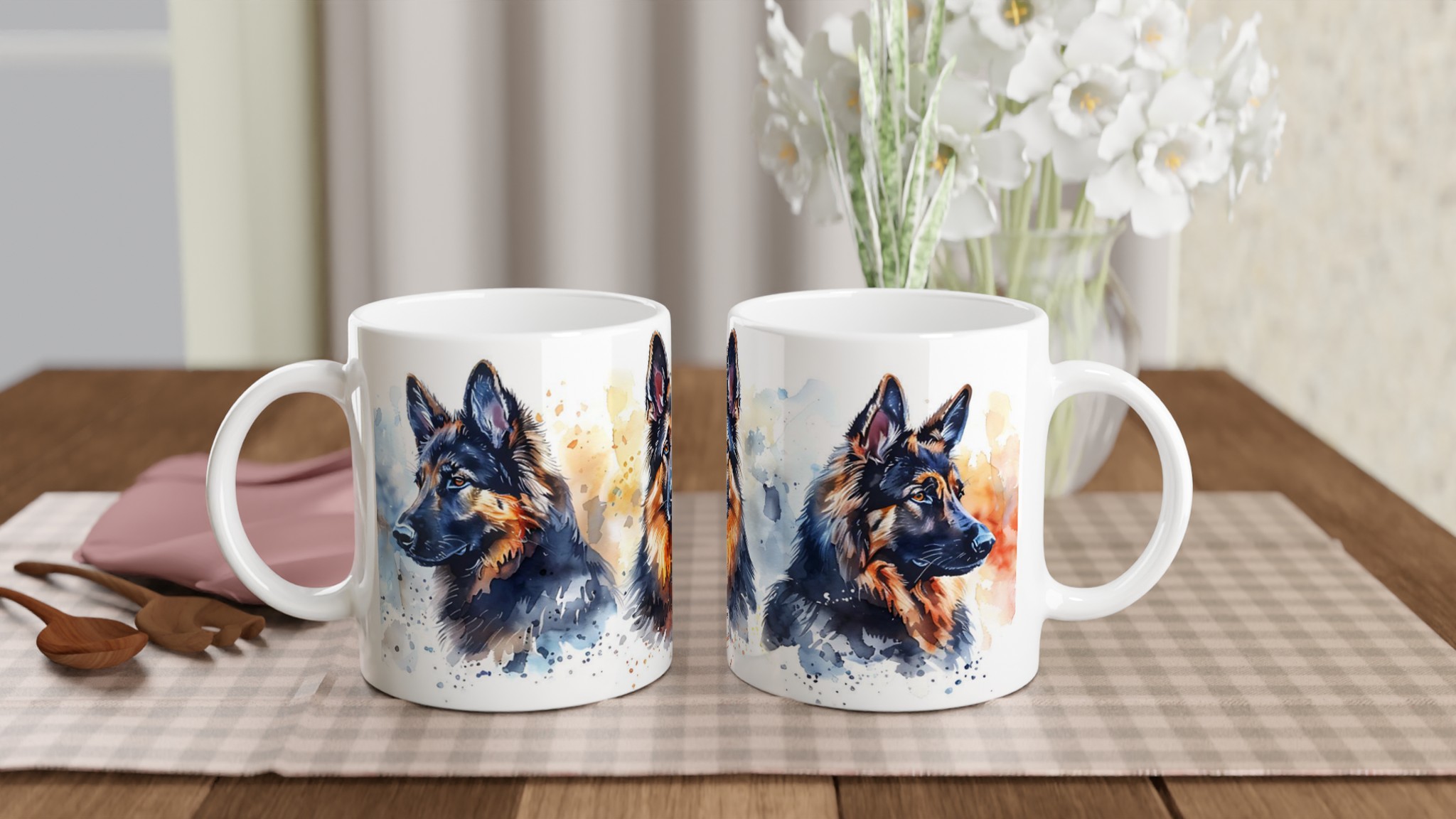 Vacker Schäfer Akvarell Mugg – Personlig Kaffekopp med Konstnärligt Hundmotiv i Flera Färger 10 d4c8f356-a177-4641-bee1-37e99f293aec