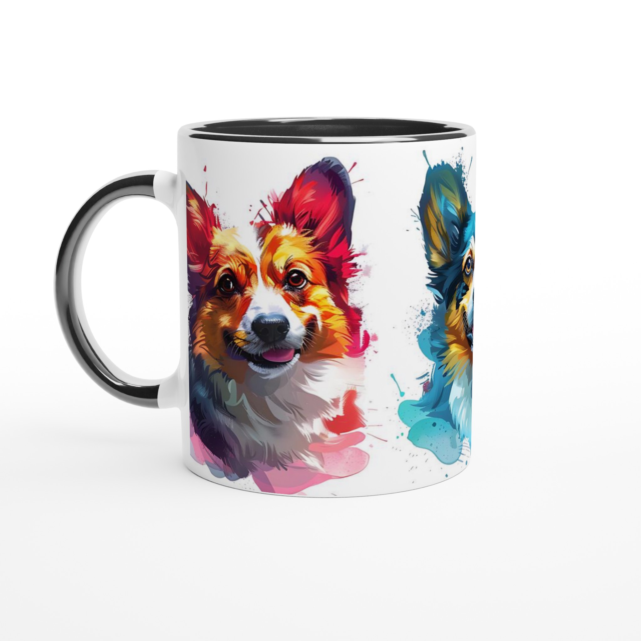 Färgstarka Corgis 11oz Keramikmugg – Konstnärligt Akvarelltryck för Hundälskare 2 d744a320-8137-474d-96a7-755e8f7d9001