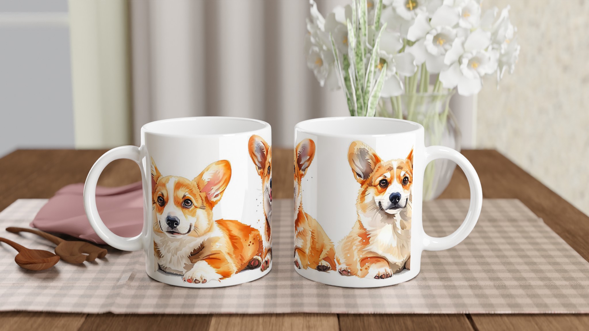 Charmiga Corgi Akvarellmugg – 11 oz Keramikmugg i ditt favoritfärgval 10 e2976a19-90f7-4378-a1f9-e8d52e93b5be