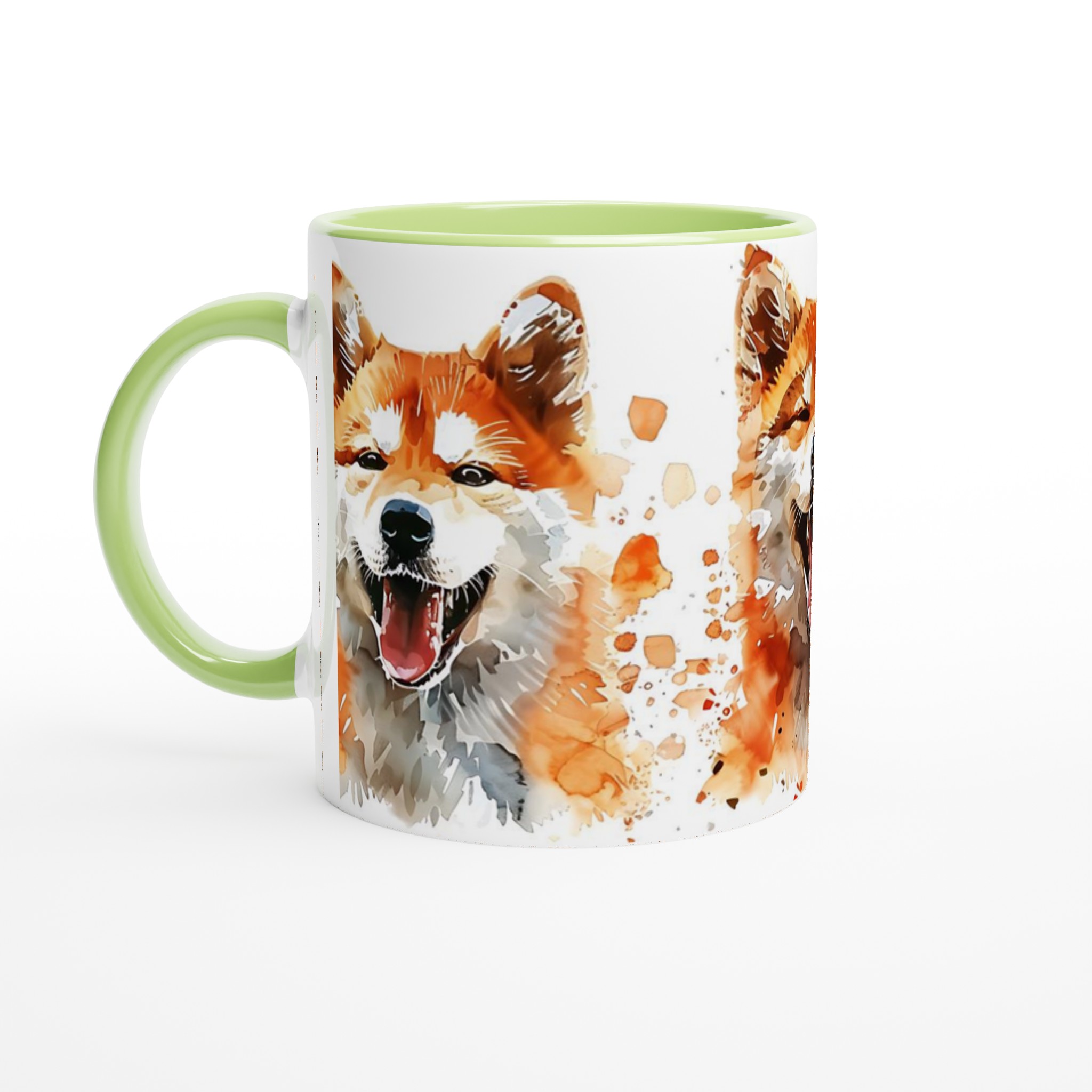 Glad Shiba Inu Akvarell Mugg - 11oz Keramikmugg i din favoritfärg 6 e478a210-7222-49e0-83c9-f48e1a5550cf