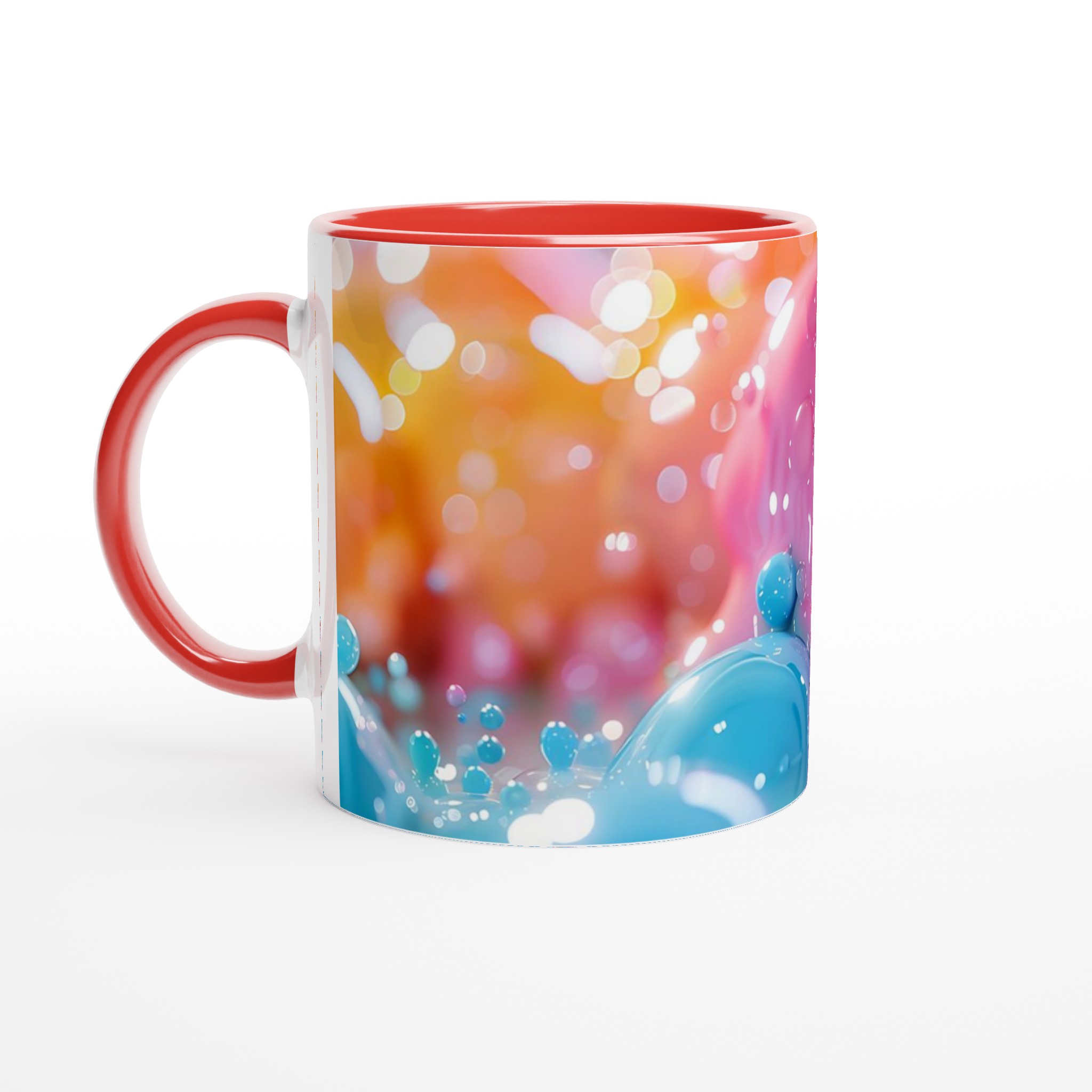Bubbelrosa & Turkos Färgexplosion Mugg – 11 oz Keramikmugg för en lekfull kaffestund 6 e8c99cc8-6c87-4861-b42f-889e6b93e750
