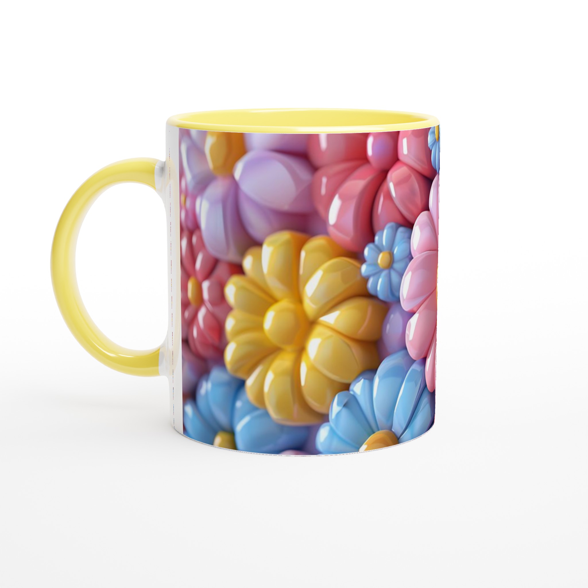 Pastel Daisy Delight 11oz Keramikmugg – Välj bland 7 Livfulla Färger 6 e9011419-9cb3-44f2-b4f1-becc82029ae5