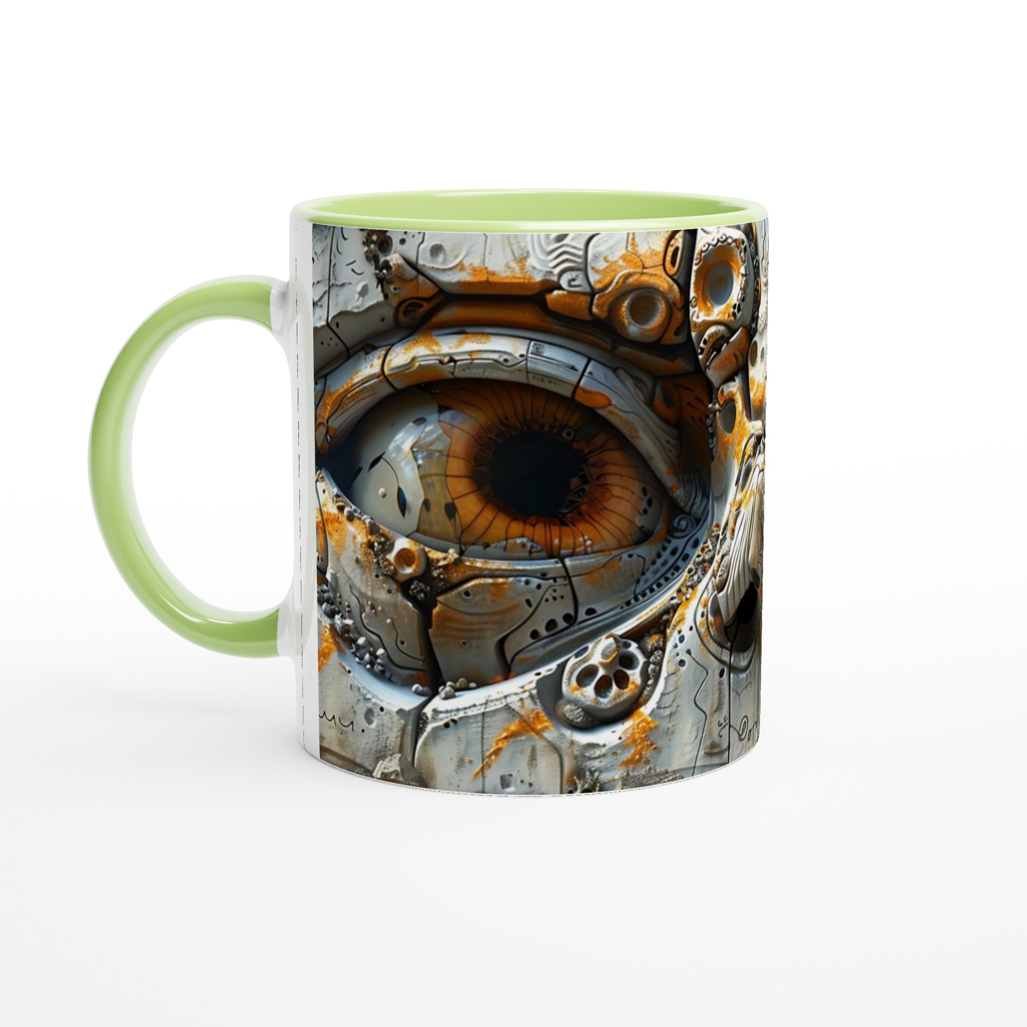 Abstrakt Cyberglyph Mugg – Unik 11 oz Keramikmugg i ditt val av 7 färger 6 e9128f16-a6ab-48b6-a00e-2f38b963f361