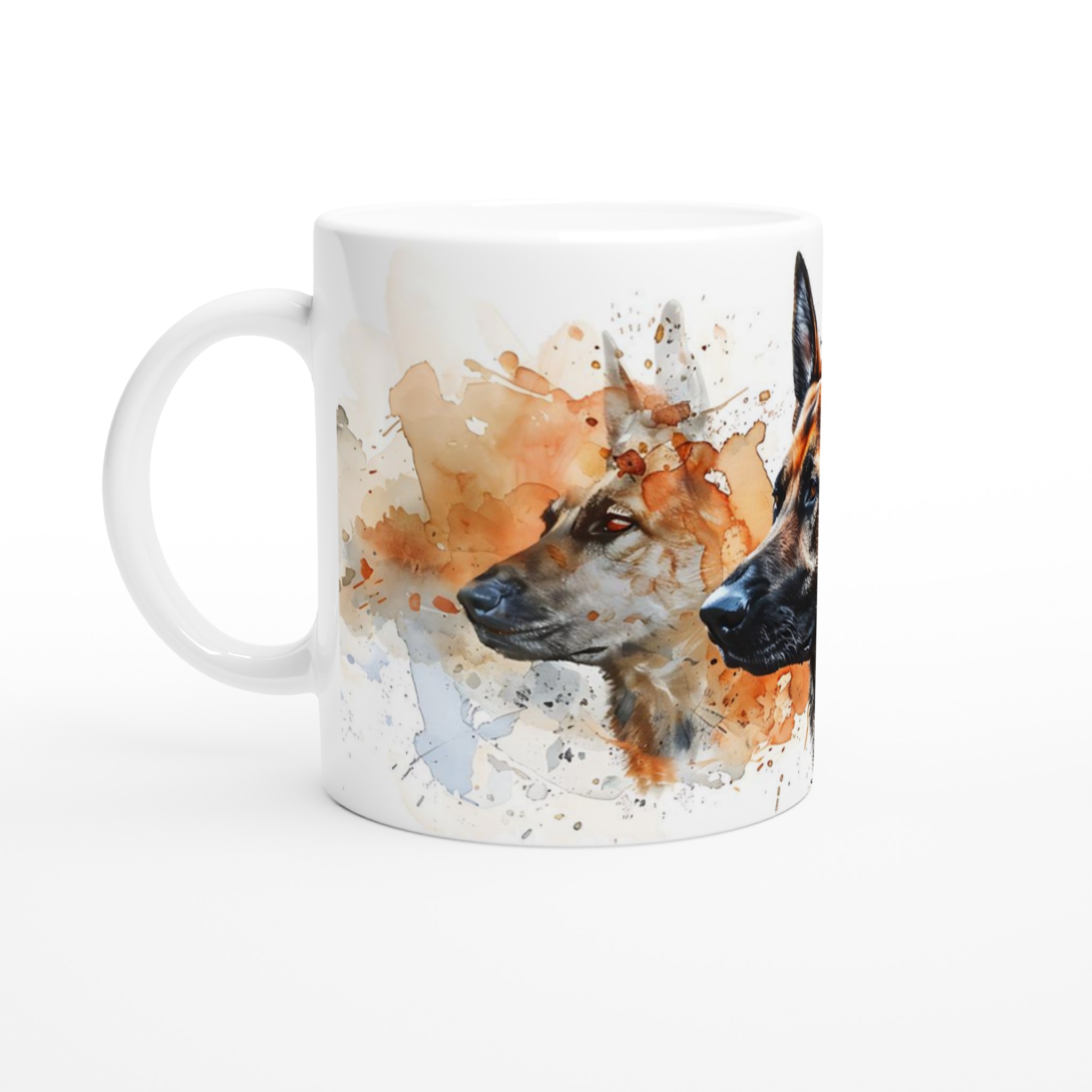 Vacker Schäfer Akvarell Mugg – 11 oz Keramikmugg i ditt val av sju färger 1 ef258c4f-fade-484f-871e-cc1ddf9fc29e