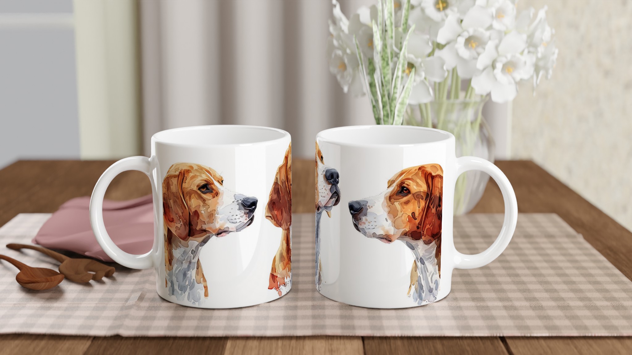 Vår Vattenskyddsmugg med Beagle-motiv: En Konstnärlig Hundporträtt i Akvarell för Alla Djurälskare – Välj Din Favoritfärg! 11 f32cfe13-2c19-4187-9d07-5ea527f29054