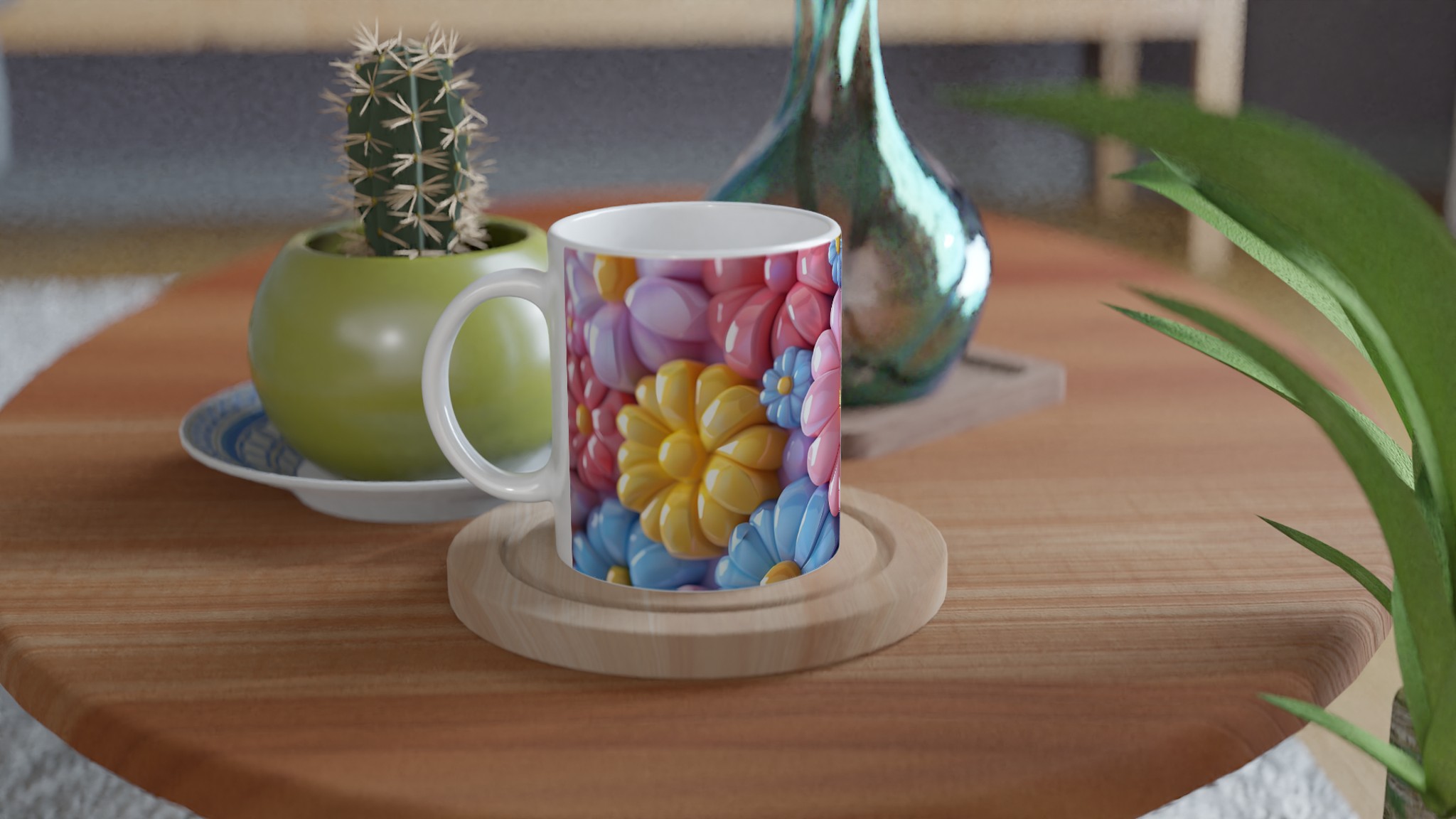 Pastel Daisy Delight 11oz Keramikmugg – Välj bland 7 Livfulla Färger 9 f6aca700-6c53-430c-b3fb-229c6e52393a