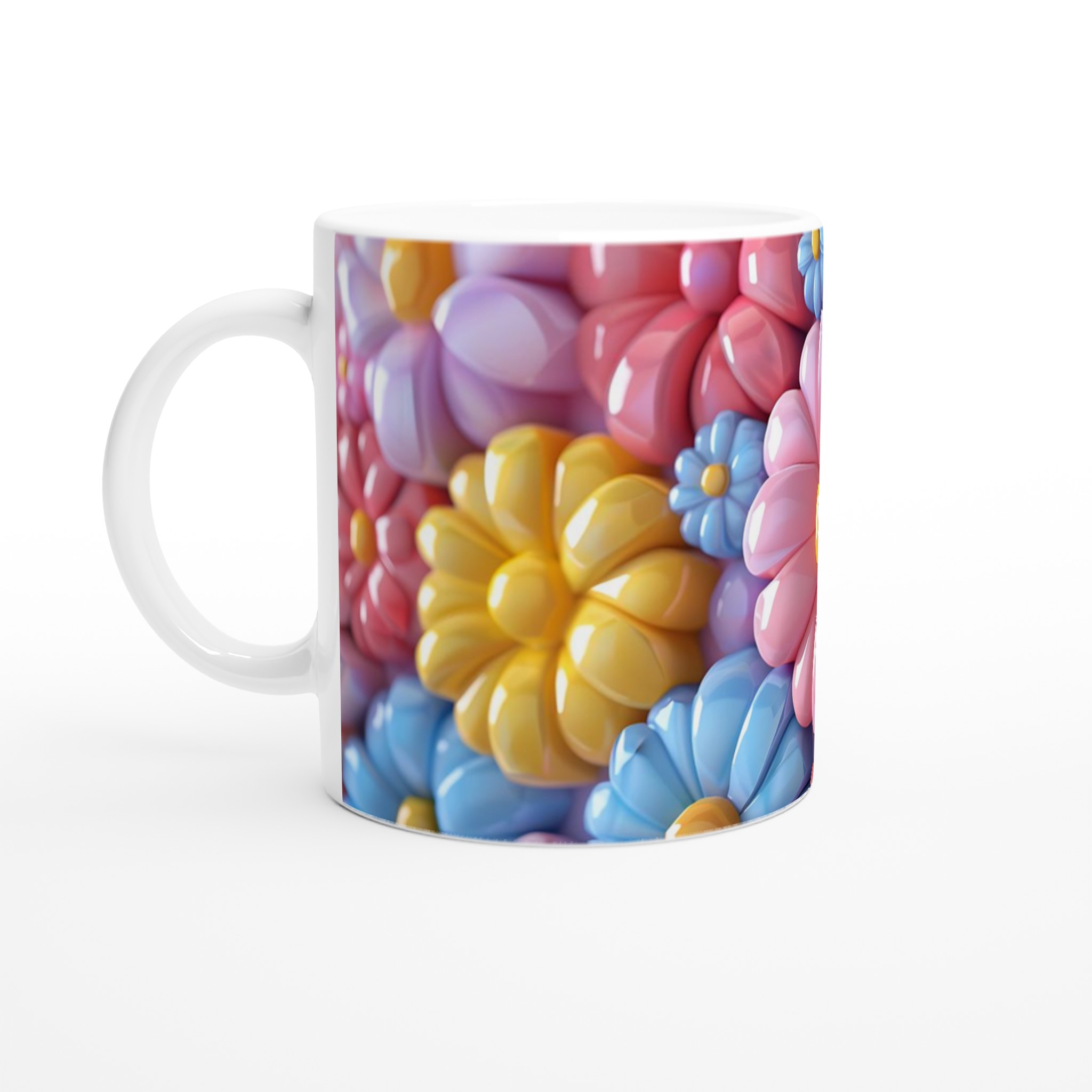Pastel Daisy Delight 11oz Keramikmugg – Välj bland 7 Livfulla Färger 1 f7565804-ee73-4d1f-bfc2-6b6ca6533d13
