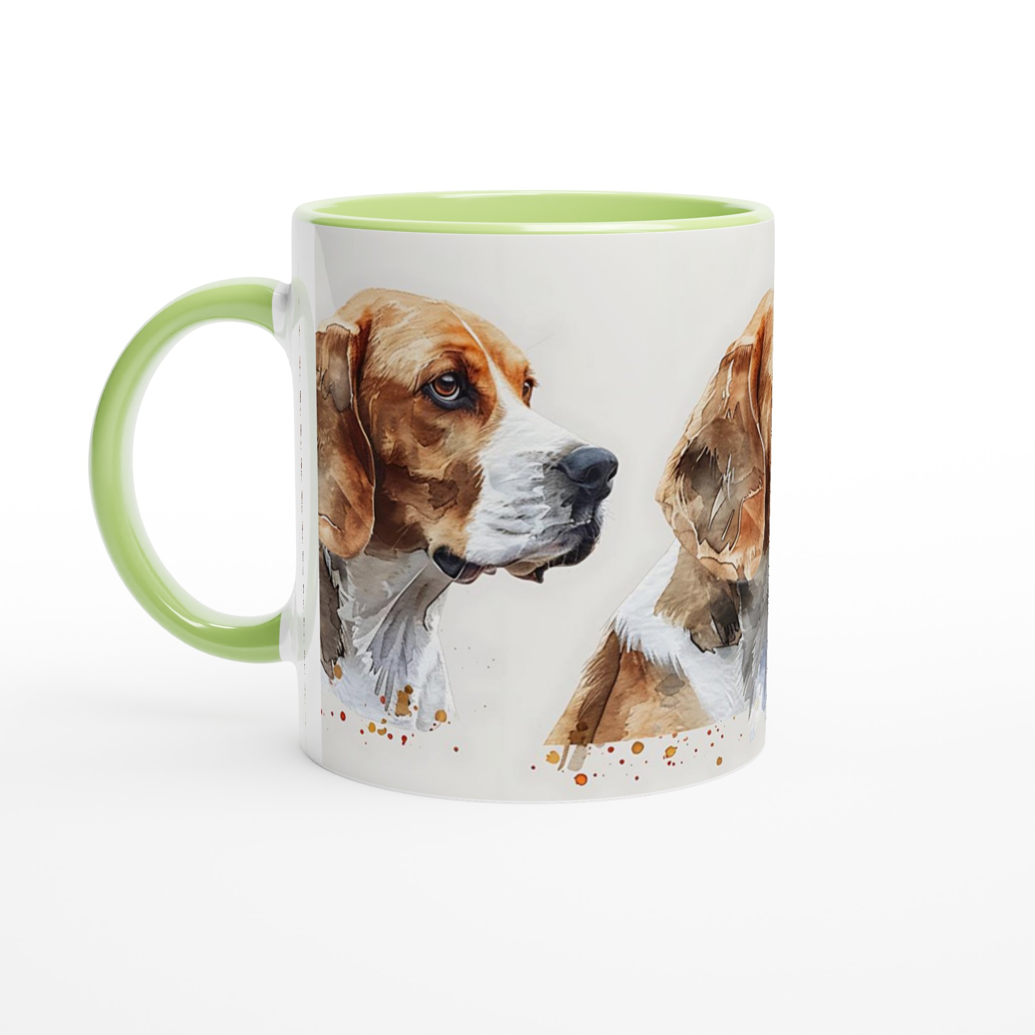 Beagle Vattenfärgsmugg – Unik 11oz Keramikmugg för Hundälskare, Välj din färg! 6 fbe5b688-d8ab-4cf1-945b-a5d17c869a27
