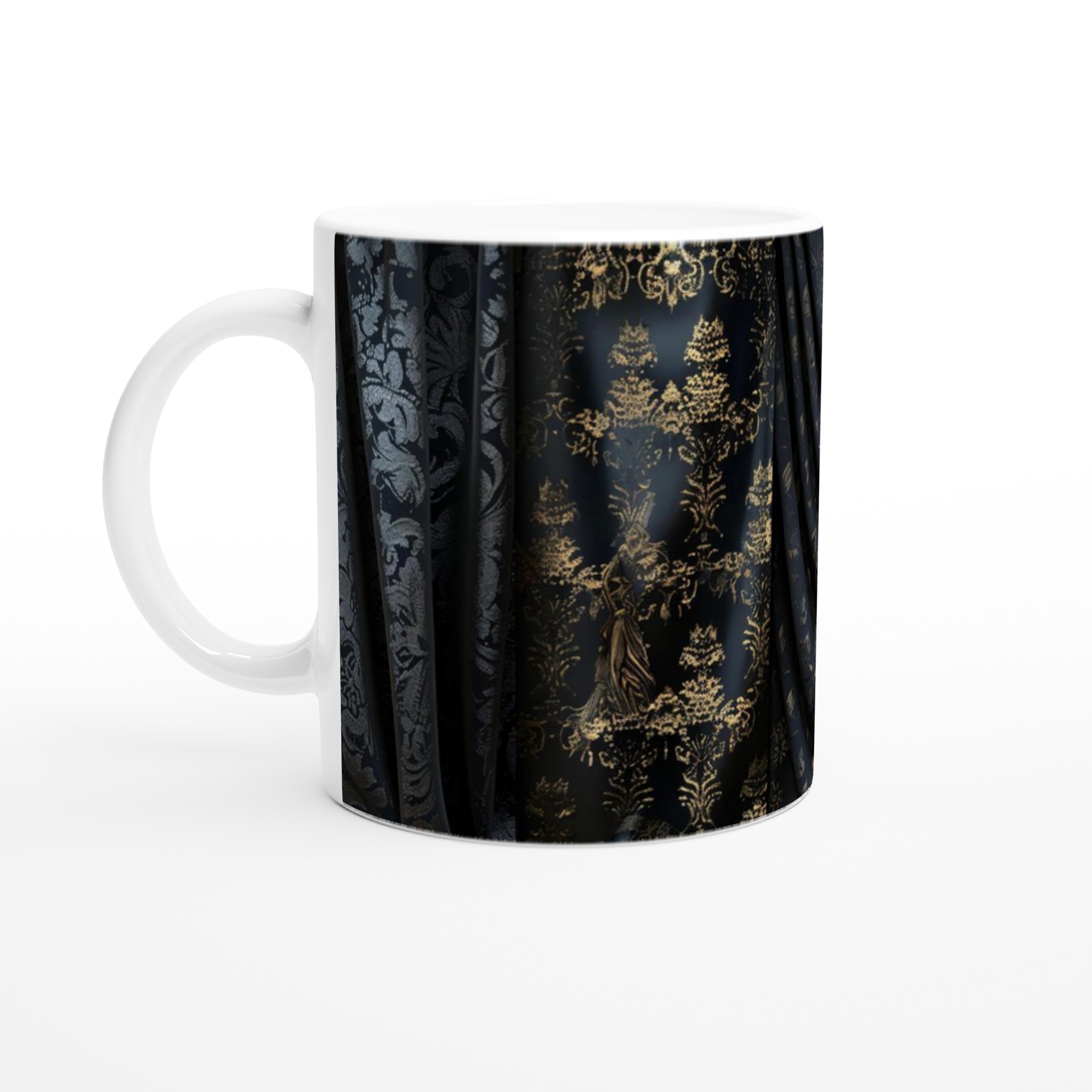 Vit 11oz keramisk mugg med eleganta svartguld-mönster – välj din färgfavorit 1 000d971b-fde2-4146-84bf-ff7ebafde76c