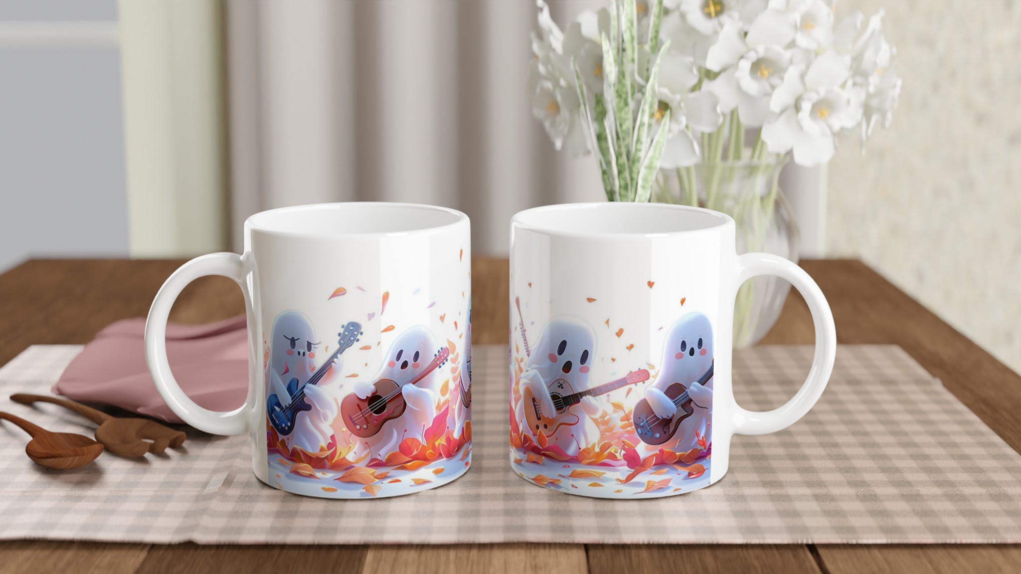 Spöklikt Musikband - Keramisk Mugg 11oz: Fira Hösten med Rockande Spöken i Flera Färger! 10 001fa163-94cc-4a00-b535-edbb4d0cc518