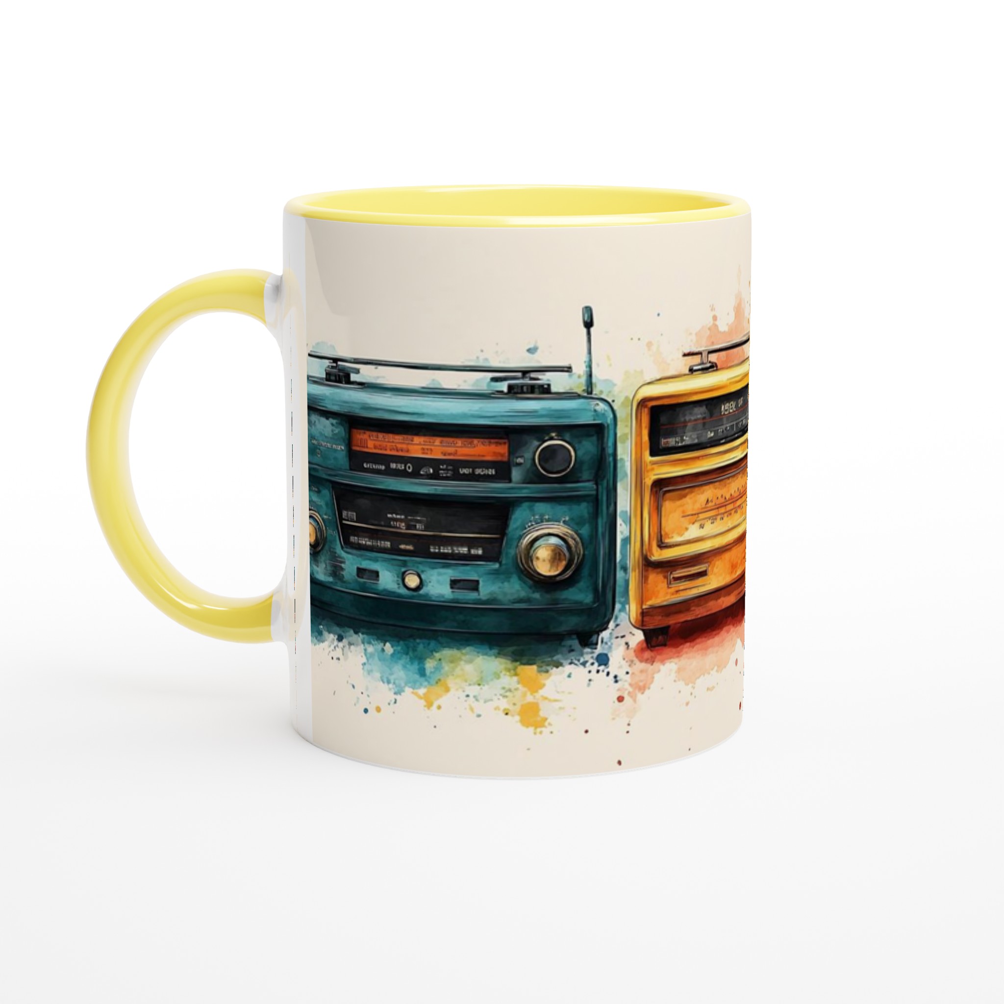Retro Radios Akvarellmugg – 11oz Keramisk Mugg i Valfri Färg för Musikälskaren 3 002d5628-5937-4d73-b519-b9c55a7b4522