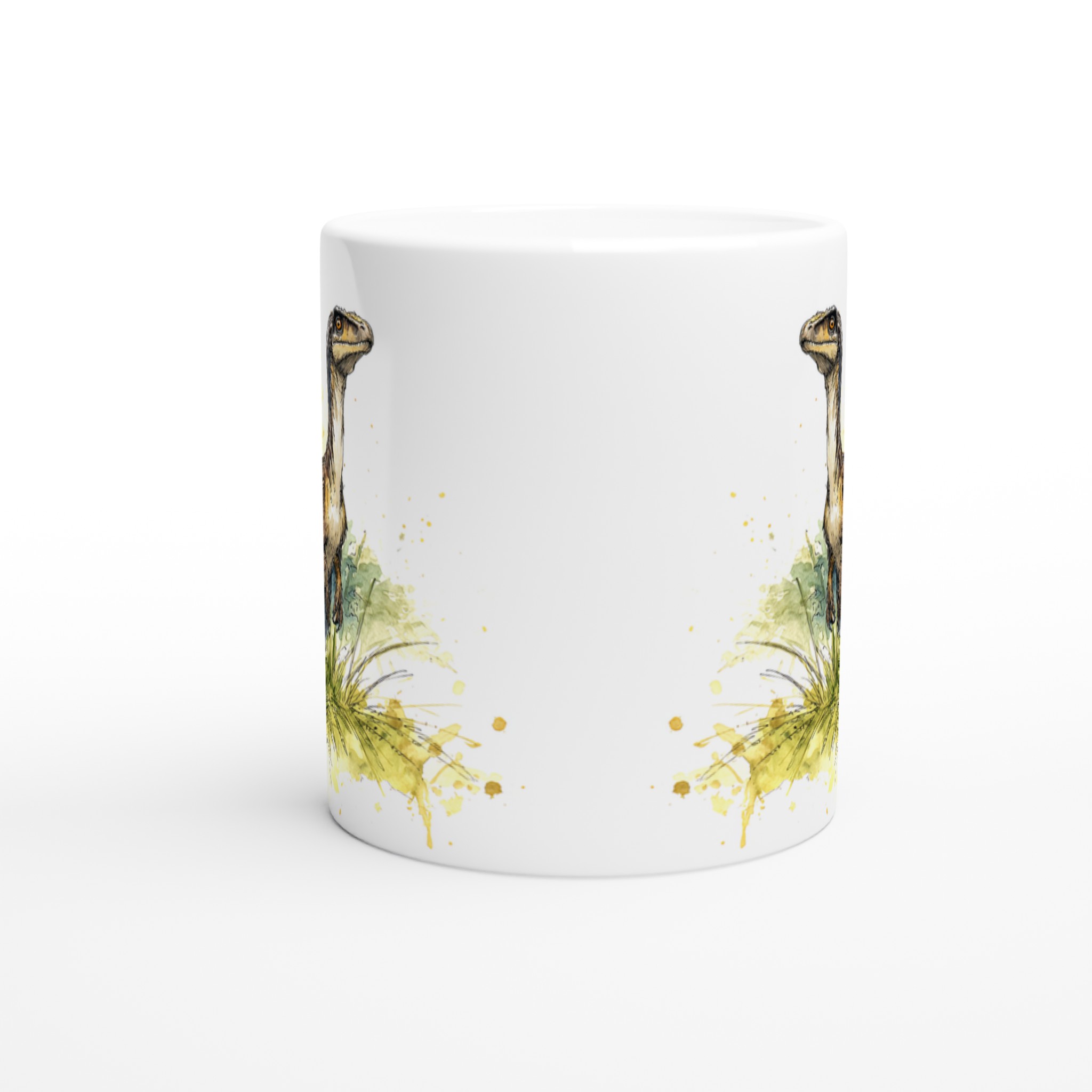 Förhistorisk Vänner Mugg: Akvarell Velociraptor – 11oz Keramisk Kaffekopp 8 0118b01e-5d86-45d0-b37a-655eabb9c0f1