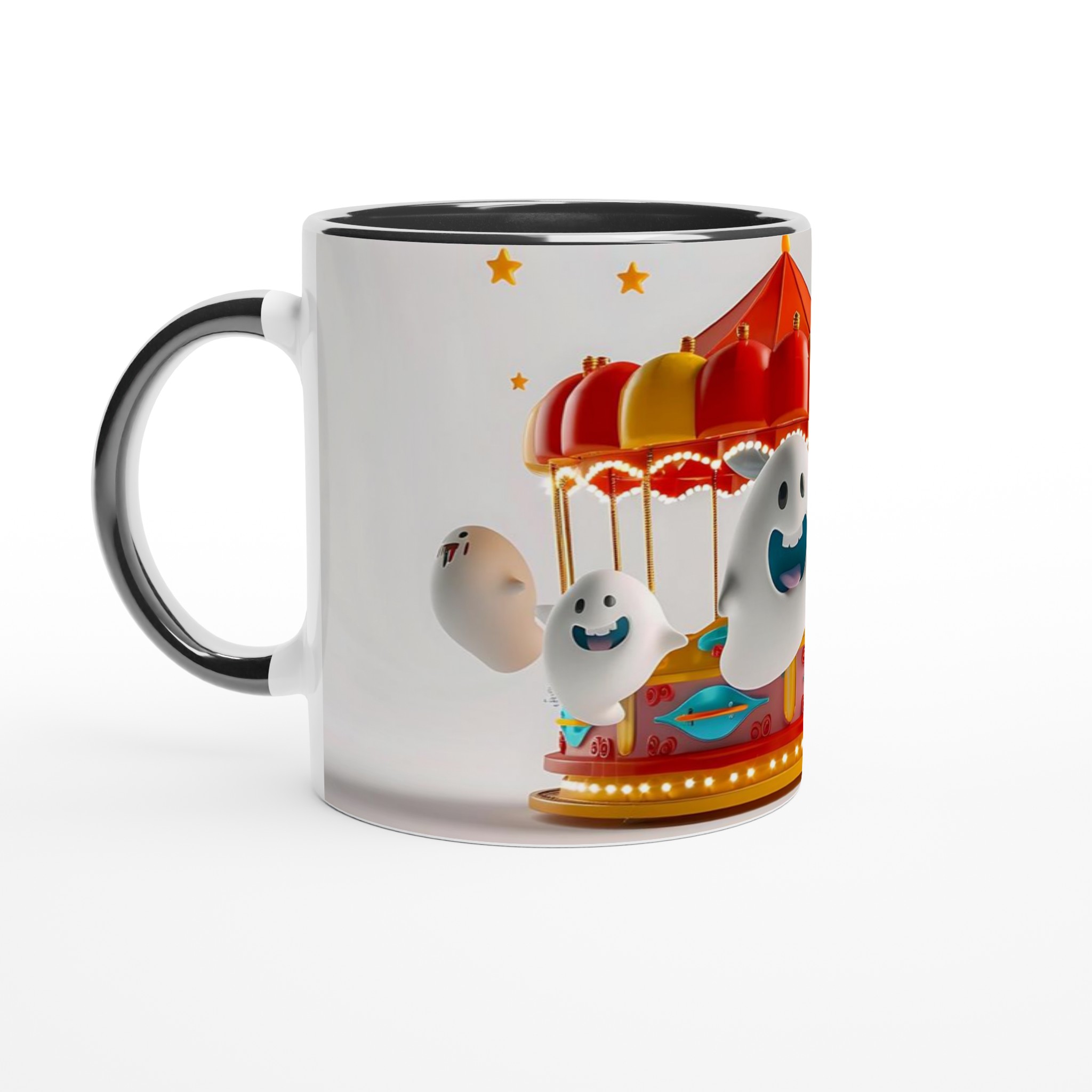 Munter Karusell med Spöken 11oz Keramisk Mugg – Färgglad Design för Glada Stunder 8 017cc633-2352-4023-bd57-15fcd6a9a0f0