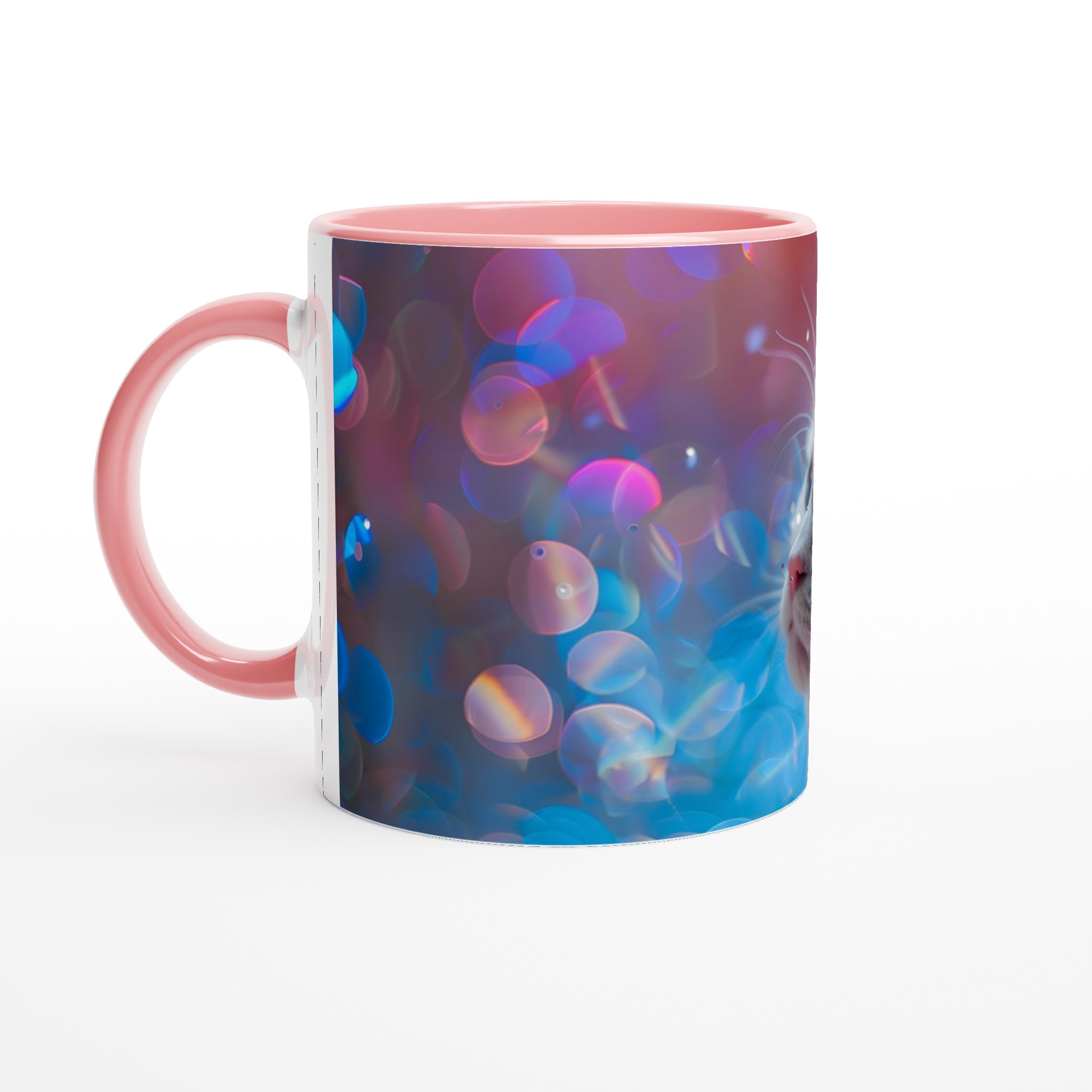 Magisk Kattmugg - Fantastisk Drömvärld i Blått och Rosa - 11oz Keramisk Mugg 6 022439c6-6b55-444c-912c-9890887ba641