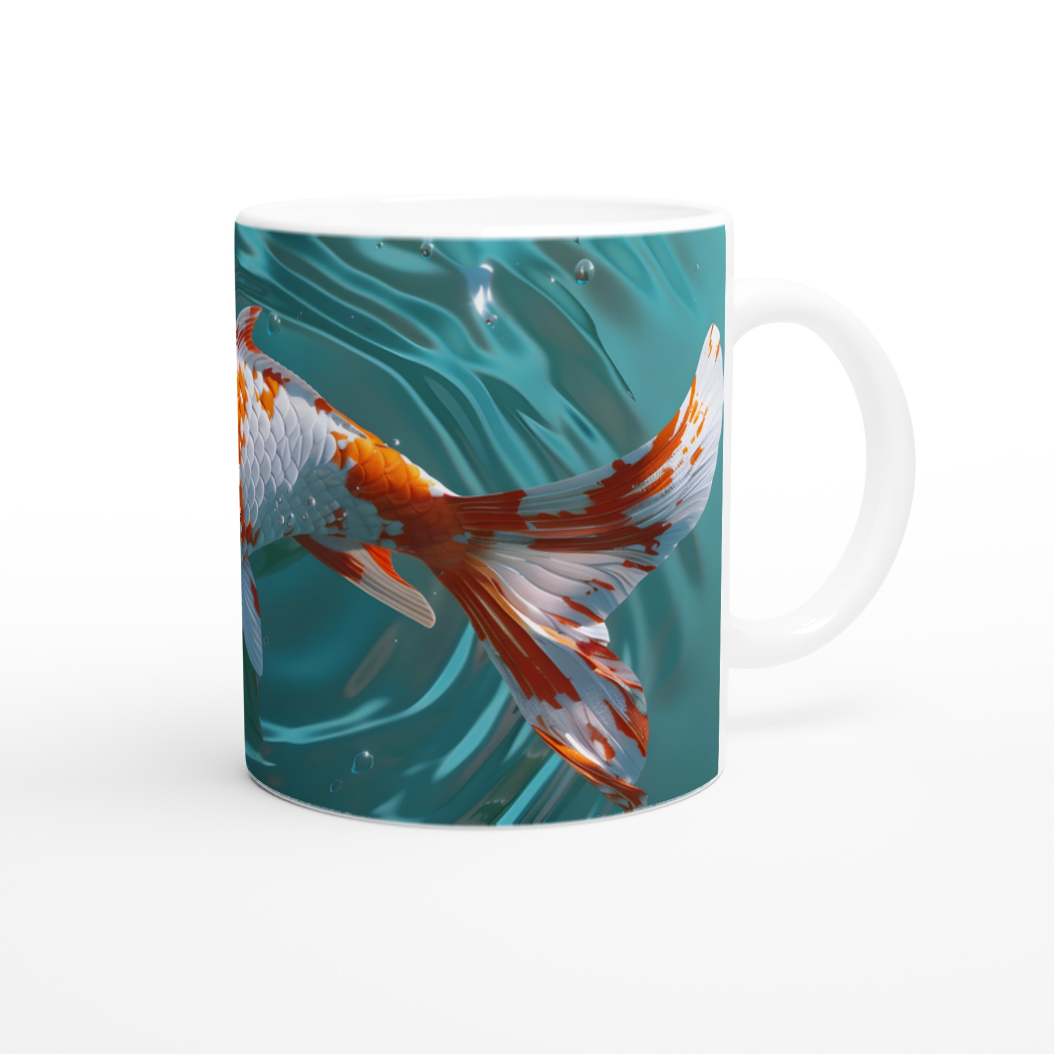 Koi Fisk Keramisk Mugg - Levande Konst i Din Hand, Välj Bland Flera Färger! 9 022c6a1d-3deb-4e5d-9e38-b41f57019b39