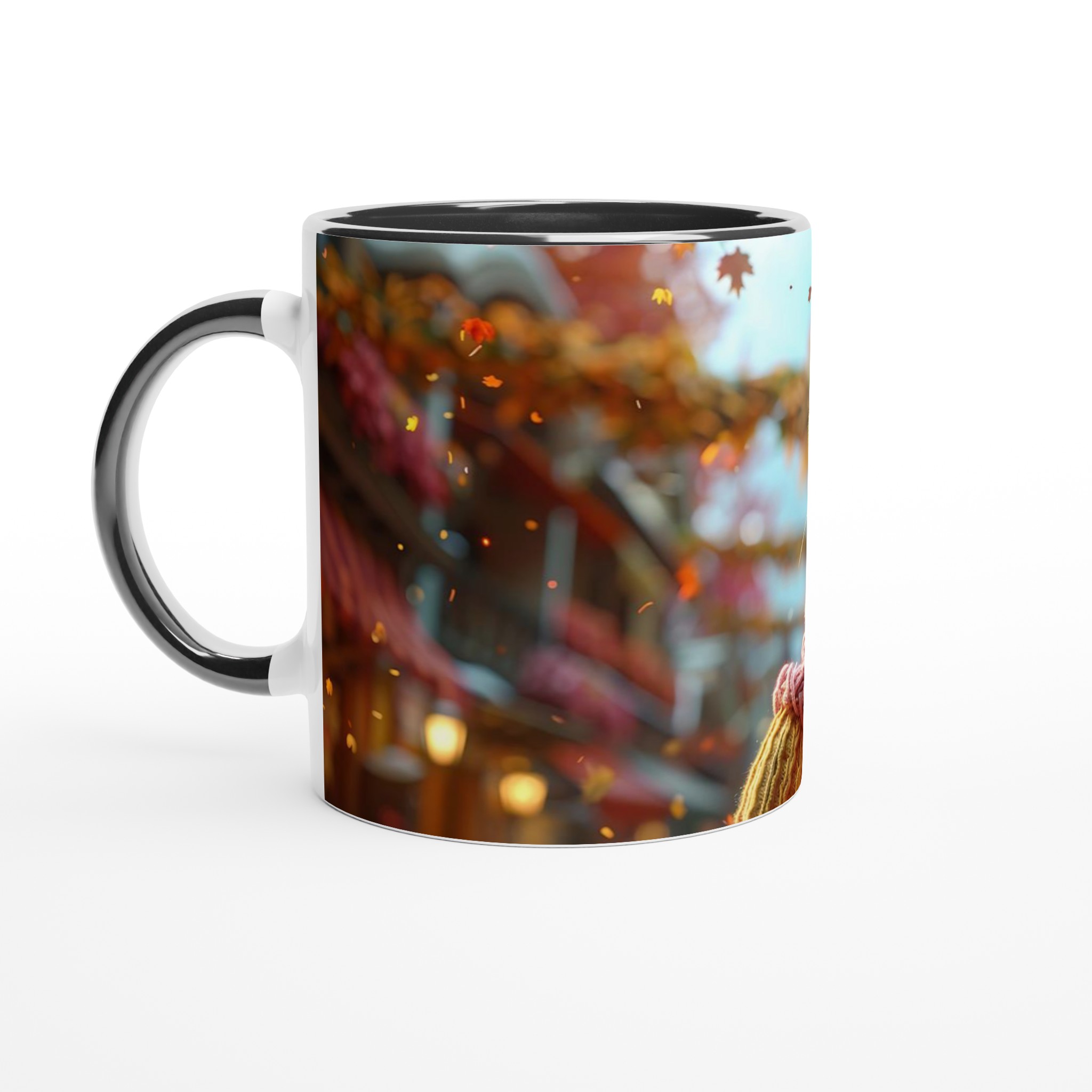 Höstmys Mugg - Charmig Höstflicka & Fallande Löv - 11oz Keramikmugg i Valfri Färg 7 02b8b559-2445-4a5e-bdae-11847b4f3be6