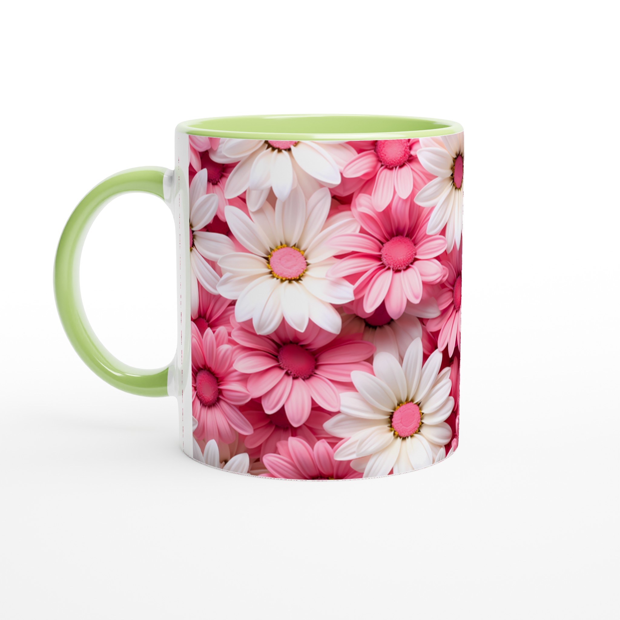 Blomstrande 11oz Keramikmugg – Rosa & Vit Margeritmönster, En Färgexplosion för Din Dryck 3 02bfc373-0ee9-4454-8ba0-fcd123be228c