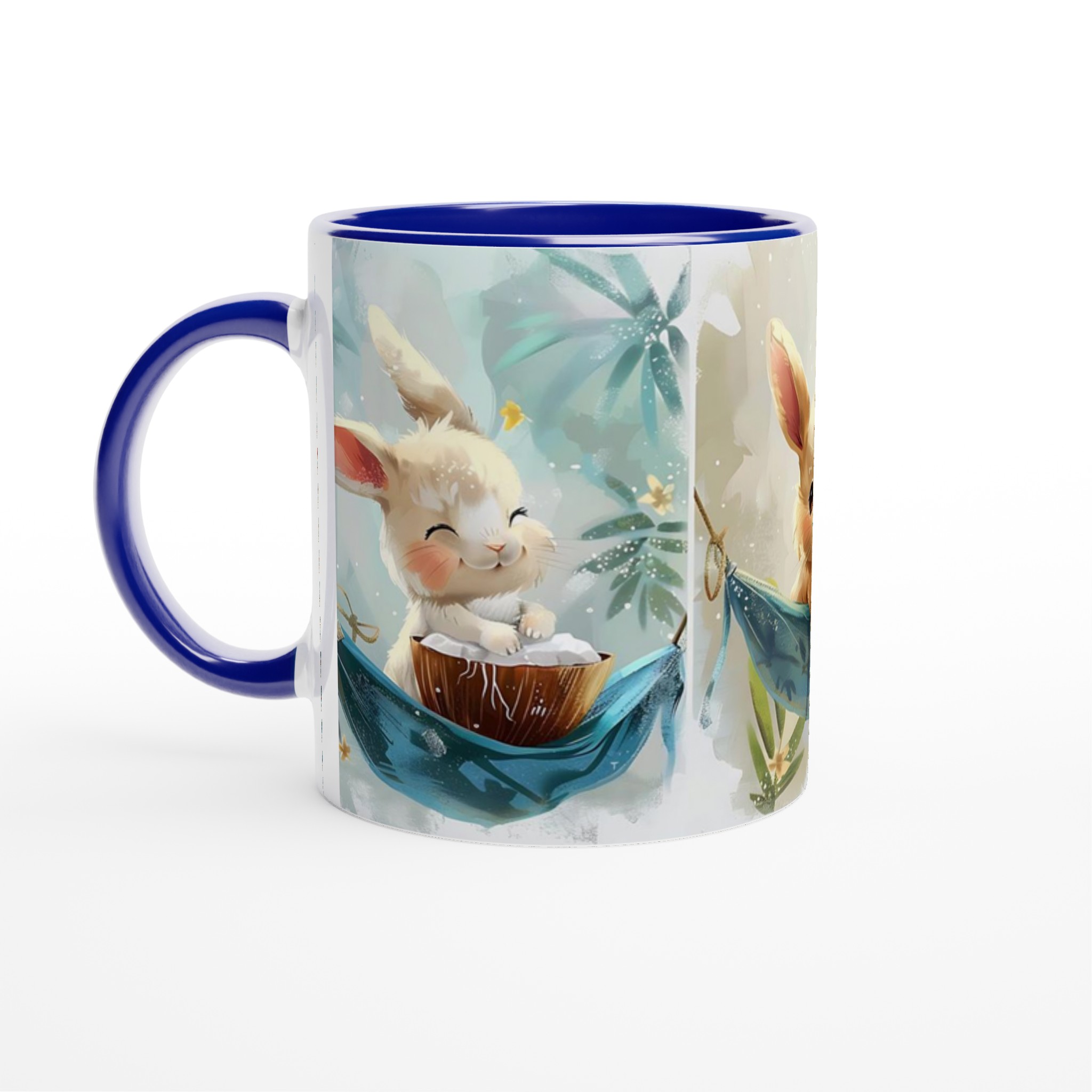 Söta Tropiska Kaniner Mugg – 11oz Keramisk Kaffekopp för Lekfulla Stunder, Välj bland 7 Färger! 4 02cfc25a-5851-4803-b90c-b31dbe2832c1