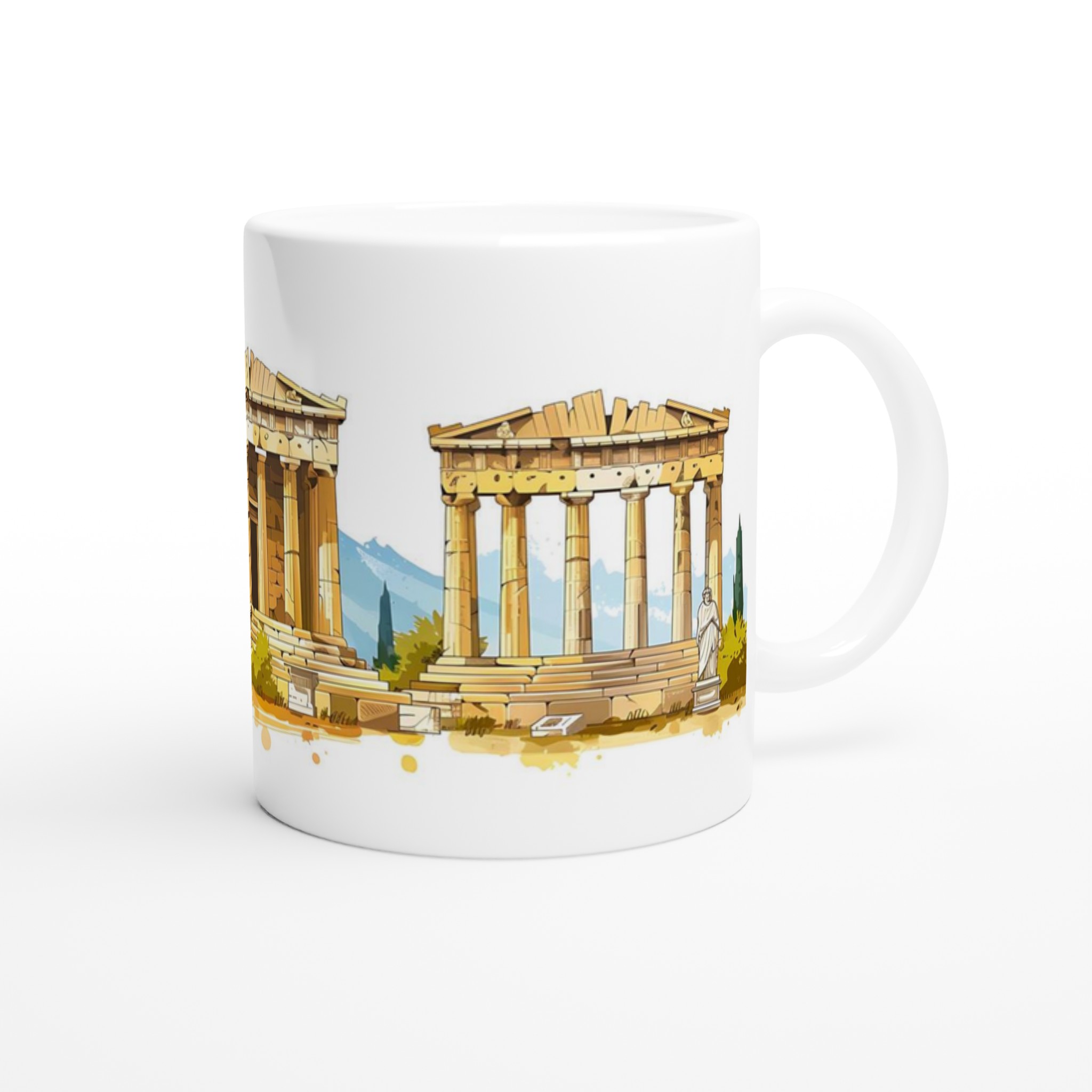 Antik Grekland Tempel Mugg - Klassisk Konst för Din Kaffestund i Valfri Färg 9 03070ce0-5364-4dc2-9f30-bb654c019e90