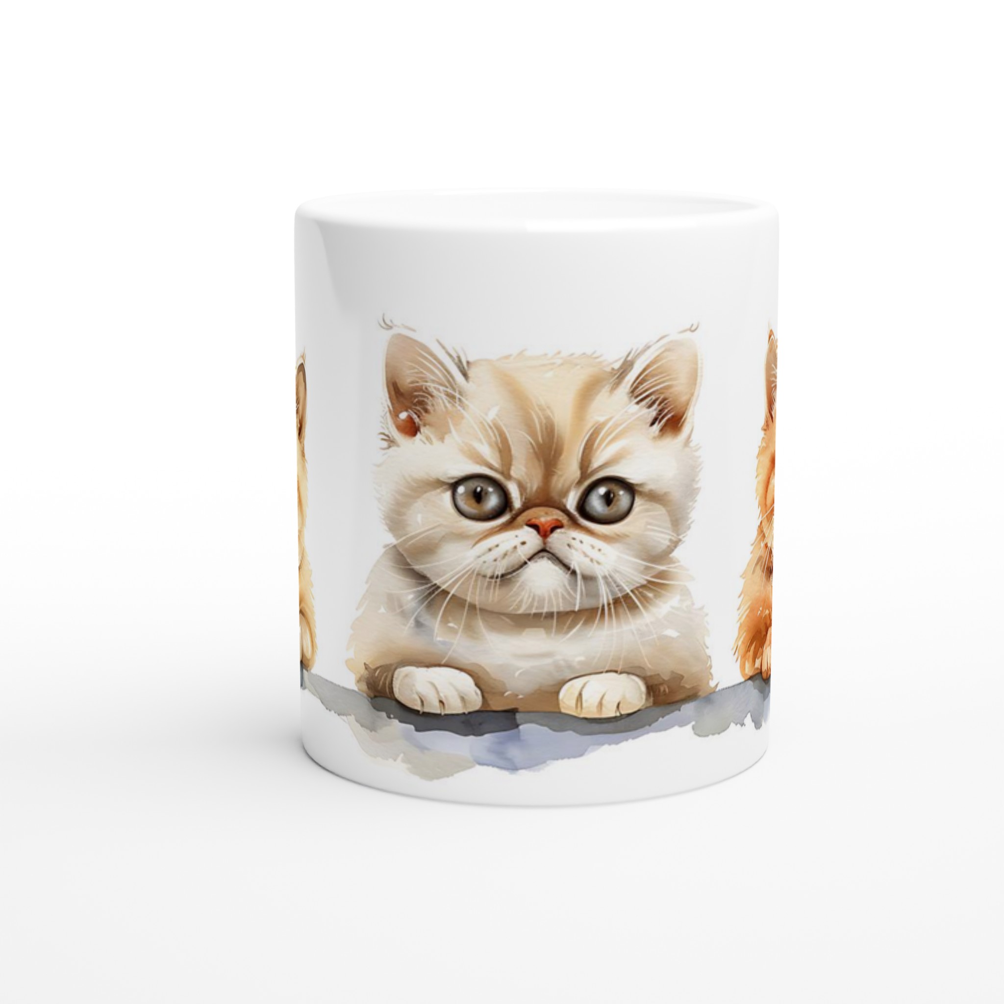 Söta Vattenfärgs Katter 11oz Keramisk Mugg – Personlig Kaffemugg i Ditt Val av Färger 8 030d8e1c-5c52-44fa-afcf-f2ffdddac47c