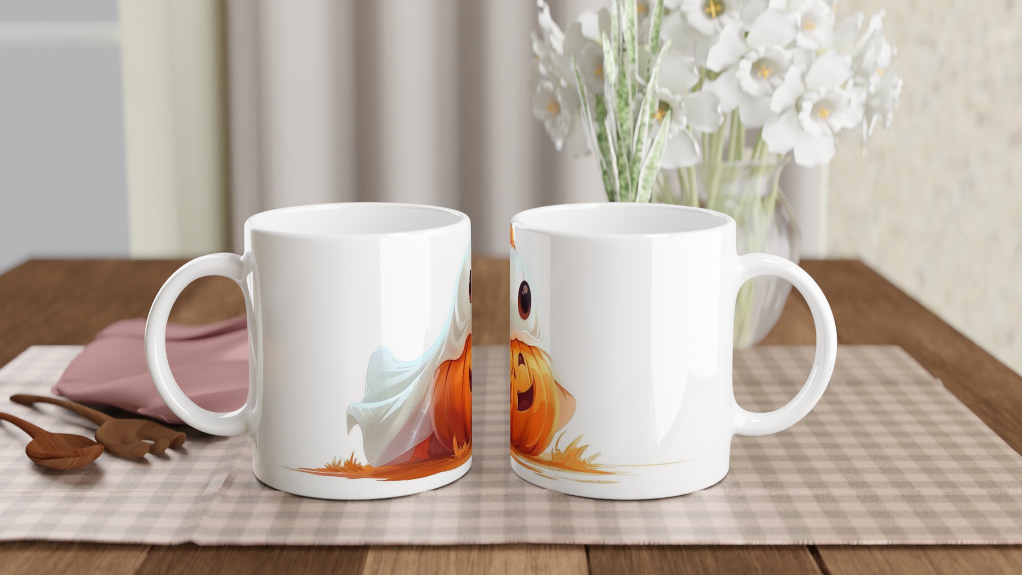Busig Spökpumpa Mugg - Charmig Halloween Keramikmugg i ditt Val av Färg 10 03259144-4fc4-4e4a-bd0f-bbf678a0ffc5