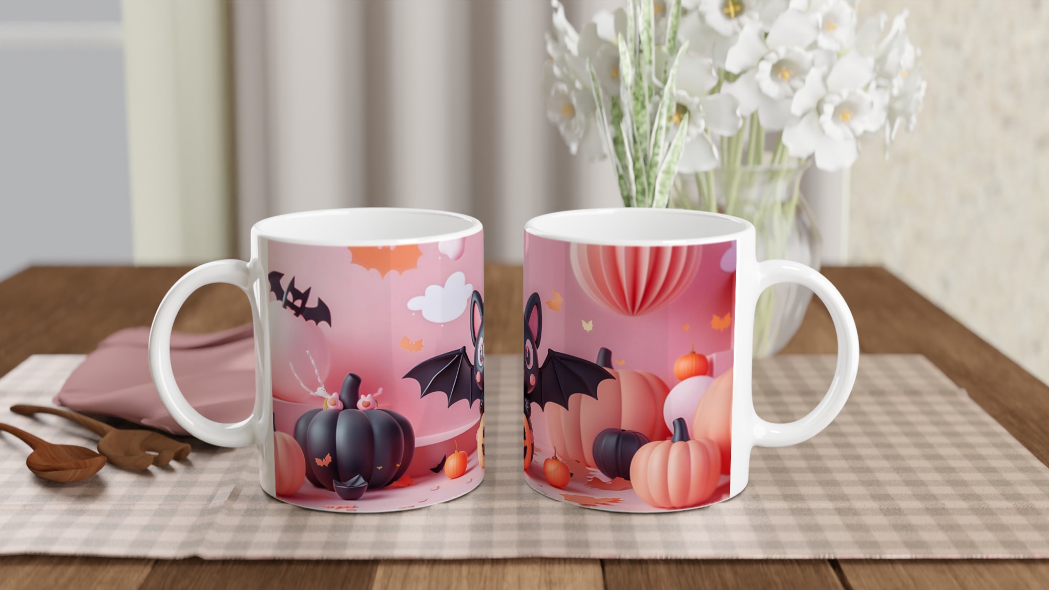 Söt Halloween Fladdermus Mugg: Personlig Favorit i Flera Färger – 11oz Keramik 12 0328f91d-633d-4faf-a752-f7459cc8bac4