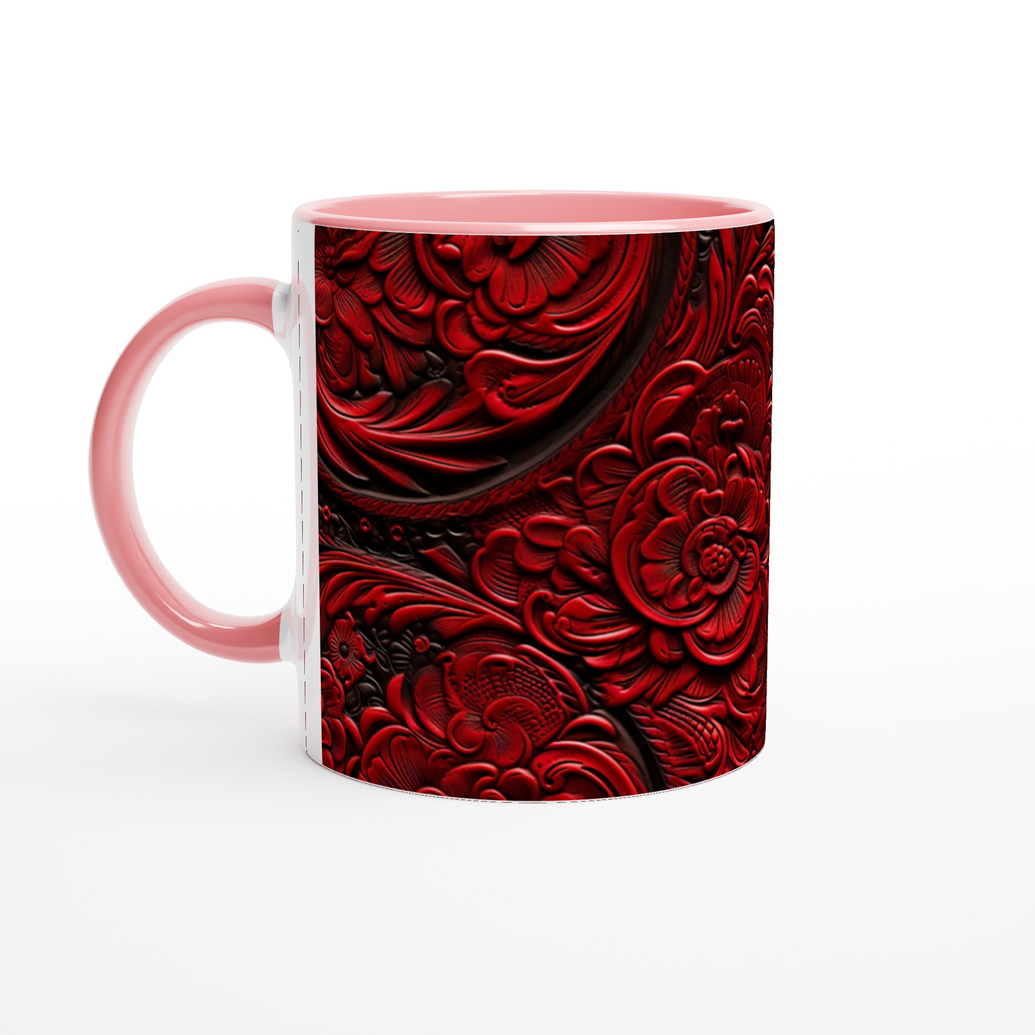 Red Floral Embossed 11oz Keramikmugg – Din Kaffestund i Lyx 6 03bd334b-a458-4497-9116-d841c60c4cc8