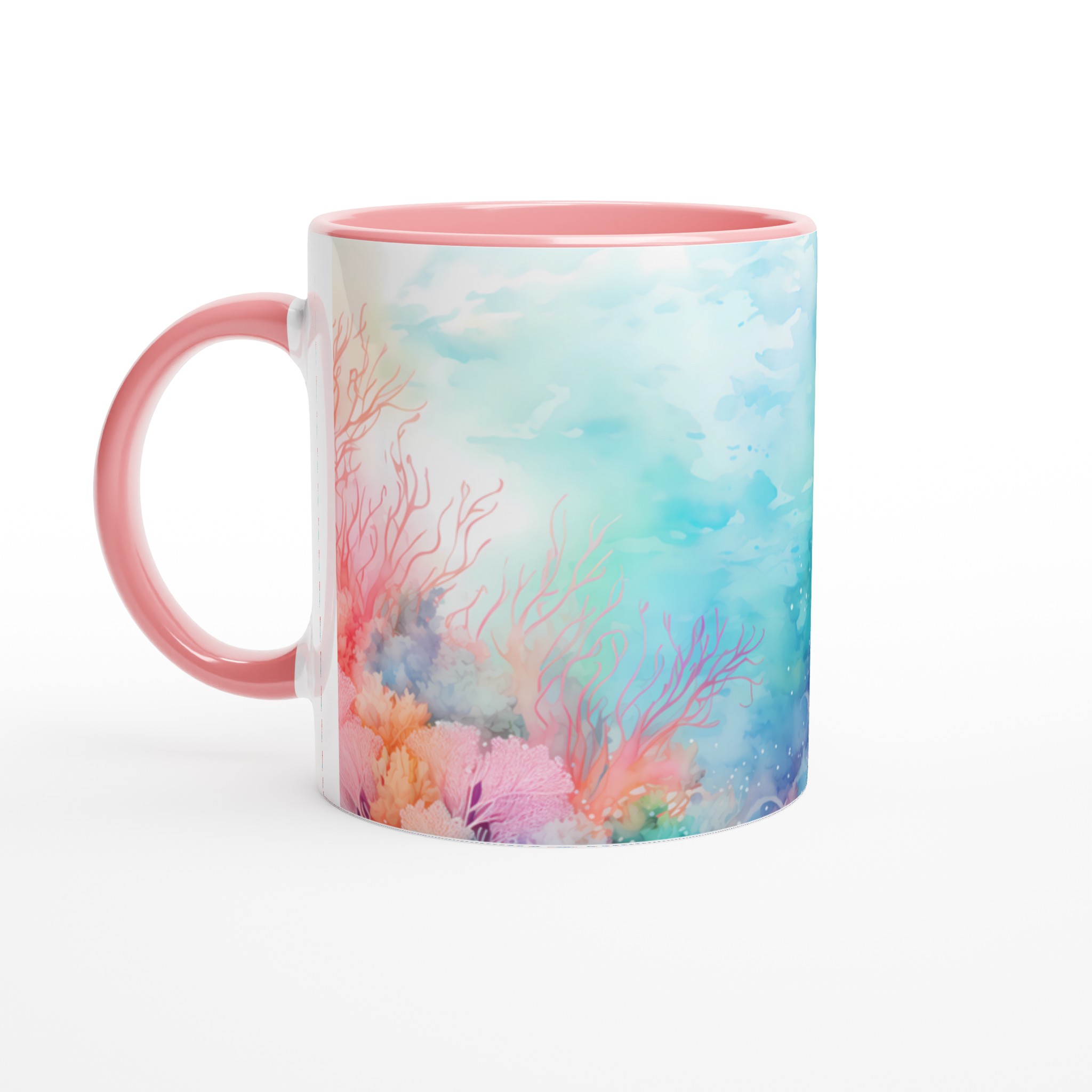 Marin Korall Mugg – 11oz Keramisk Mugg med Havsinspirerad Akvarellkonst i Din Valda Färg 6 03e259c4-7d9b-4c58-b447-c99e2b3e29b8