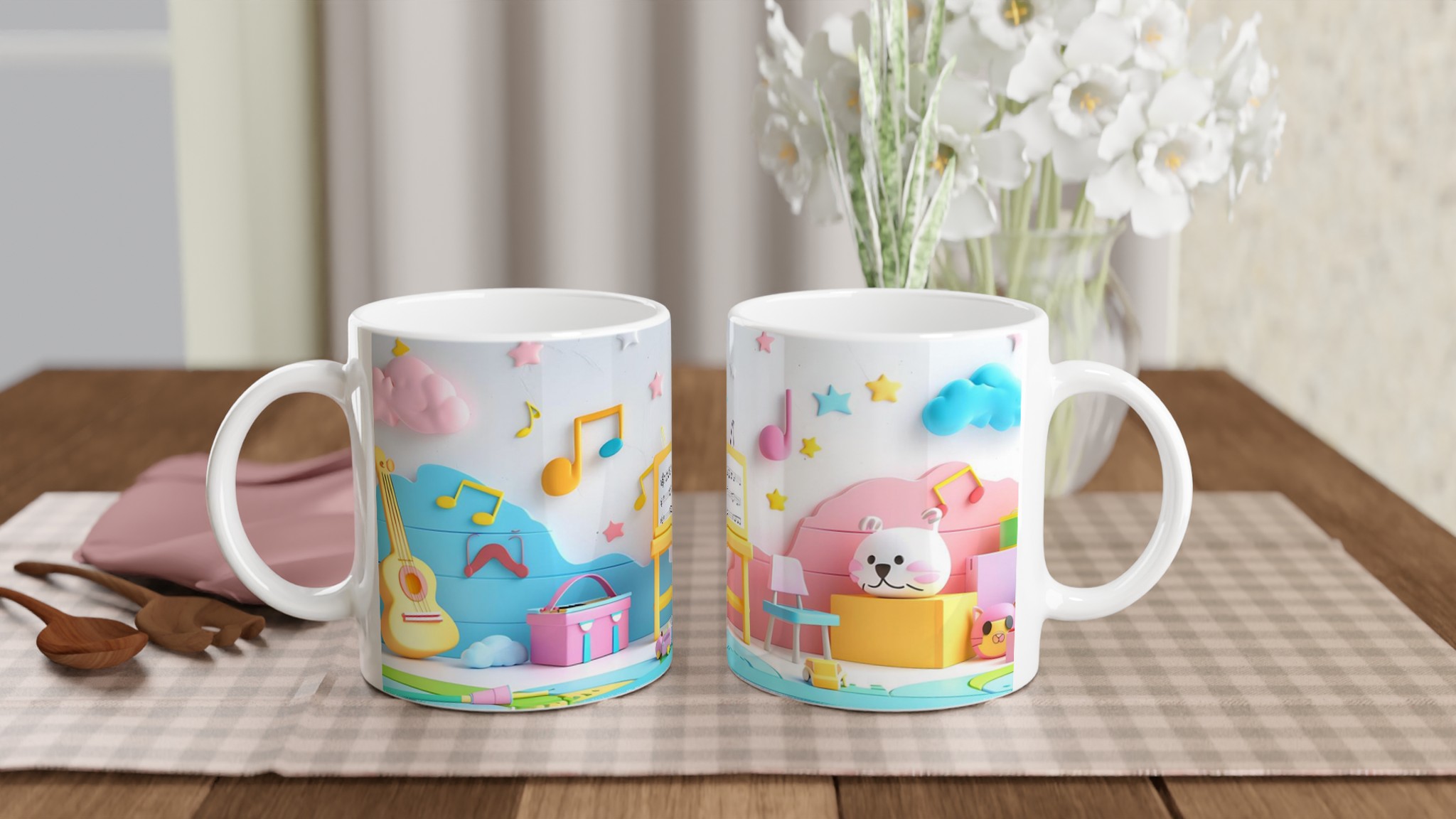 Pastelltonad Musikalisk Mugg – Drömmig Keramikmugg i ditt val av sju lekfulla färger 10 03e89614-332c-46e2-9154-bb93977f275b