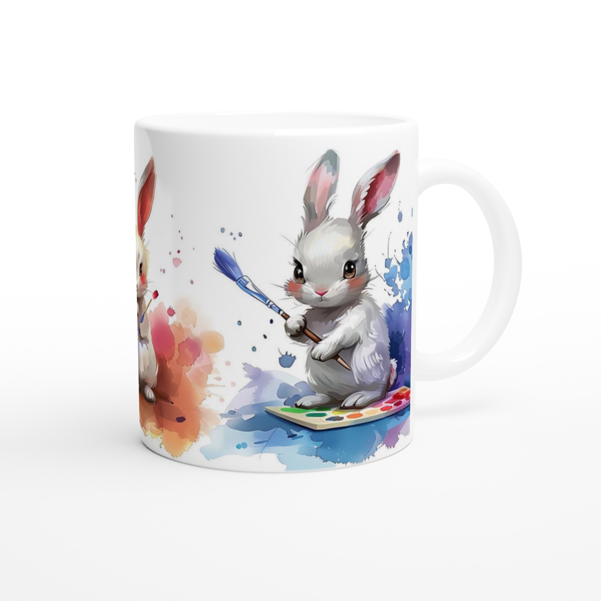 Påskens Charm: Söta Kaninmålare 11oz Keramisk Mugg – Färgglad Konst för Din Fika! 9 03eb7565-017a-40ef-b529-4a9f182bdbcb
