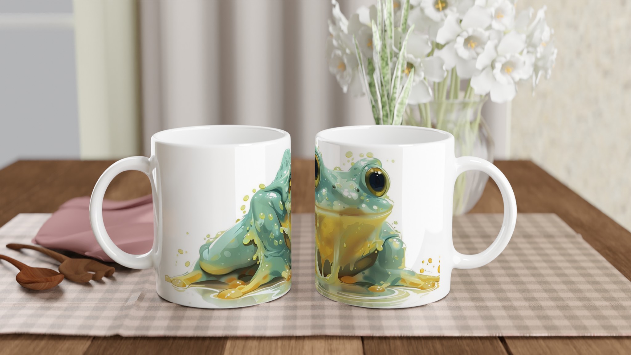 Keramisk Mugg med Lekfull Tropisk Groda – Levande Konst för Kaffeälskaren i 7 Färgstarka Val 10 040da593-5601-409b-80bb-52b736b6447c