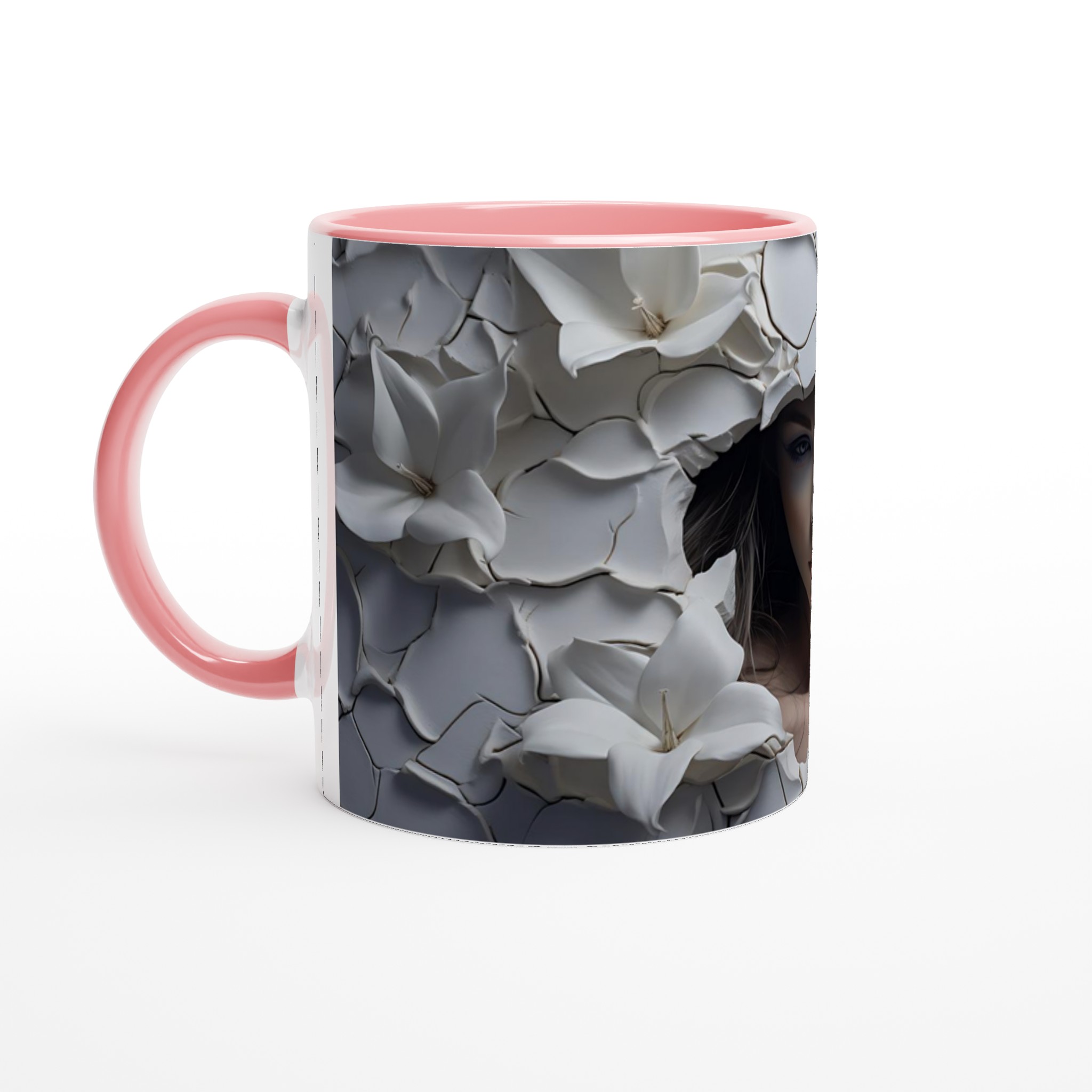 Konstnärlig Keramikmugg: Vacker Design med Blommor – Välj din Färg! 6 0434958b-f86d-4efa-8855-4da0180029ab