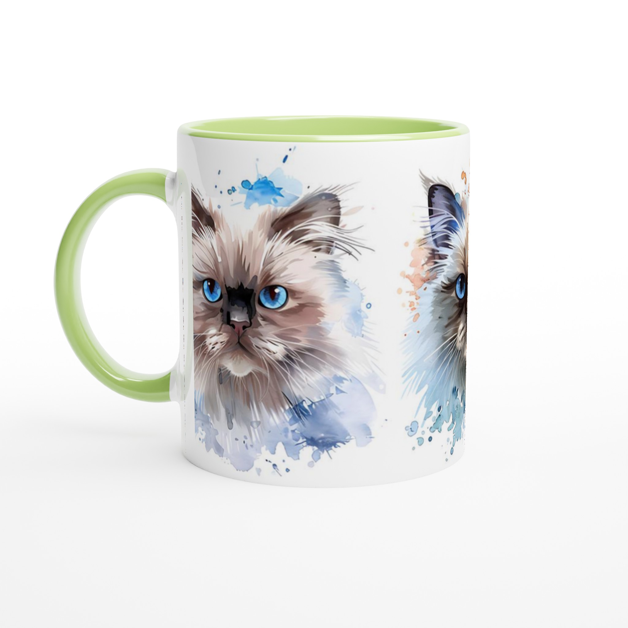 Akvarell Kattmugg - Blåögd Skönhet i Mjuk Design, 11oz Keramik 3 044890d3-8c43-4698-8a57-8cfe36bfde15