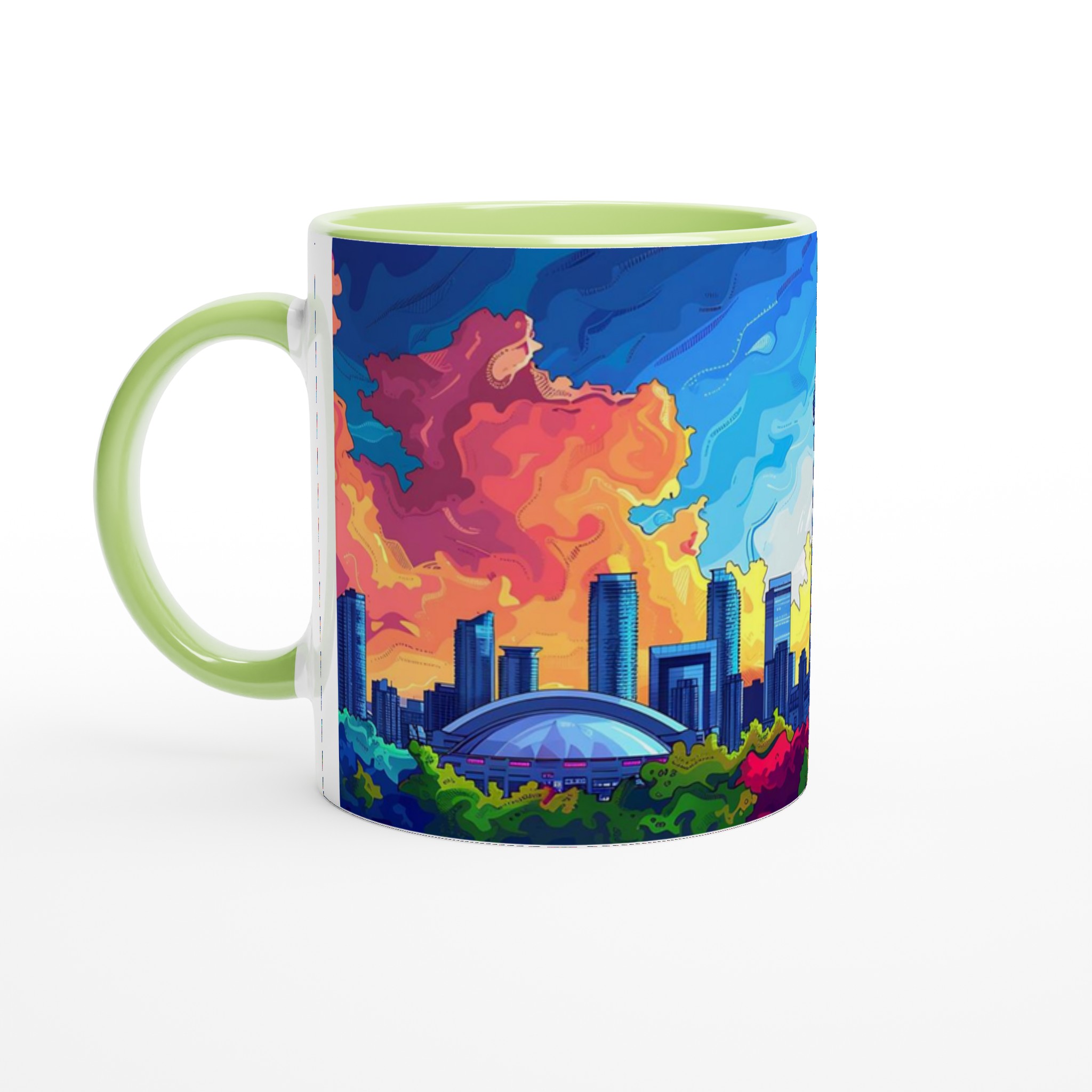 Toronto Skyline Abstract Art Mugg – Levande Stadsbild i Pop Art Stil, Välj bland 7 Keramiska Färger 3 045732a8-9cc8-47f0-bb1a-e817a0ea7e09