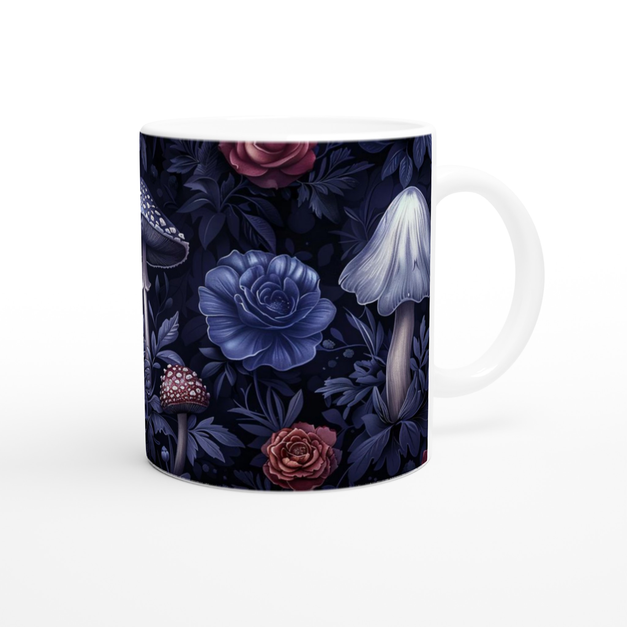 Förtrollande Skogsdröm Keramisk Mugg - 11oz Konstverk med Svamp och Rosor i Din Valfria Färg 9 04d3b536-6aed-454c-ac26-d0e72a5dd762