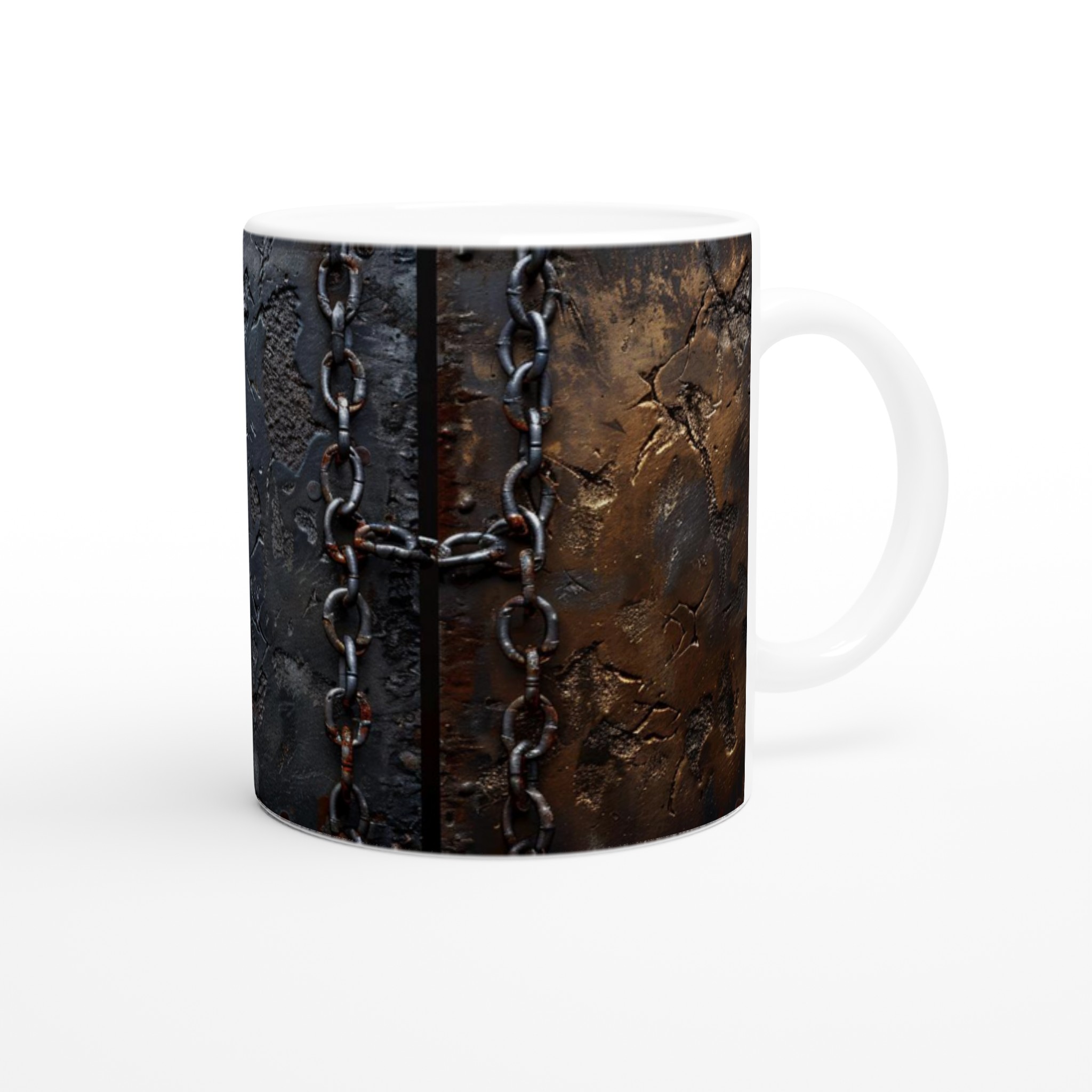 Industrial Chains 11oz Keramisk Mugg – Rustik Charm för Kaffeälskaren i Valfri Färg! 9 04da1666-3930-4a26-b88a-2363016a3bbd