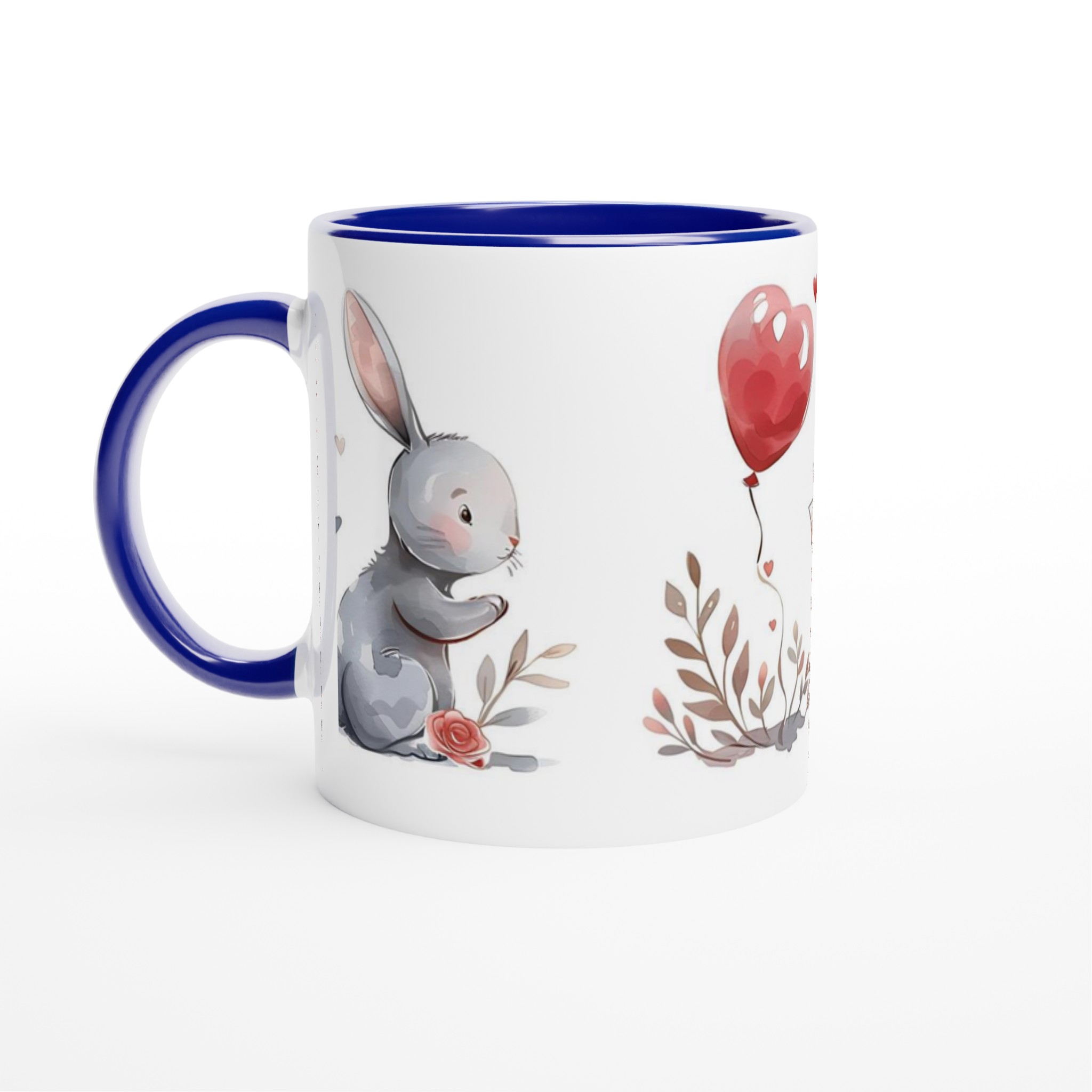 Söta kaniner akvarell 11oz keramikmugg – personlig present i valfri färg 4 04ffc077-6bf8-412e-9880-e3c364cf60cf