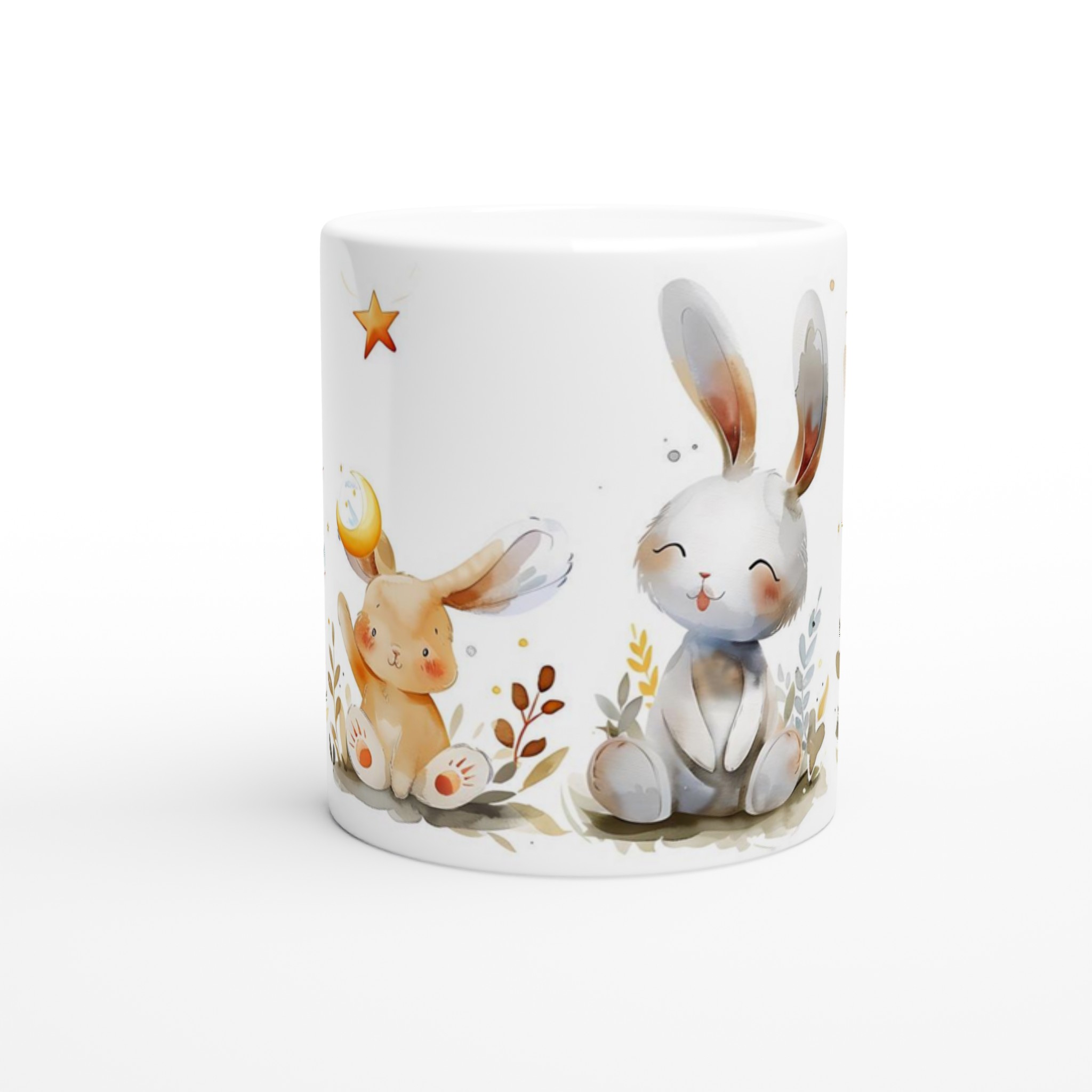 Söta Vattenfärgs Kaniner - 11oz Keramisk Mugg för Barn & Djurälskare i Valfri Färg! 8 053992d3-f226-4d99-bff6-f2f51d1cb11d