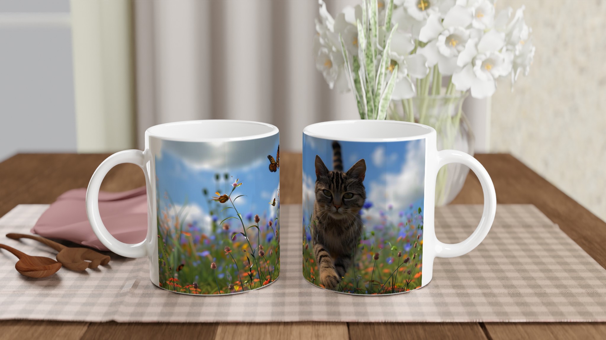 Katt & Fjäril Våräng Keramikmugg – En Färgsprakande Kaffepaus i Valfri Kulör 10 056574a3-831c-46f8-981a-30054ade6e91