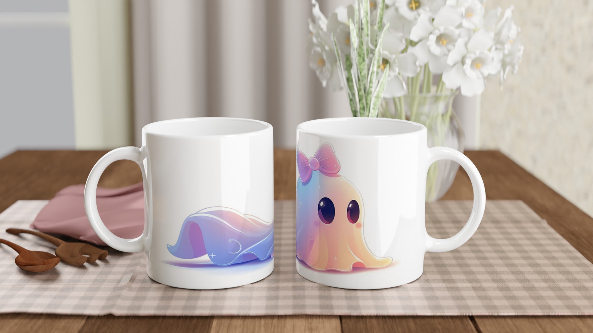 Söt Pastell Spöke Mugg - Lekfull Design i Flera Färger | 11oz Keramisk Kaffemugg 10 05888803-8821-4a2b-9c98-7661f997bfc5