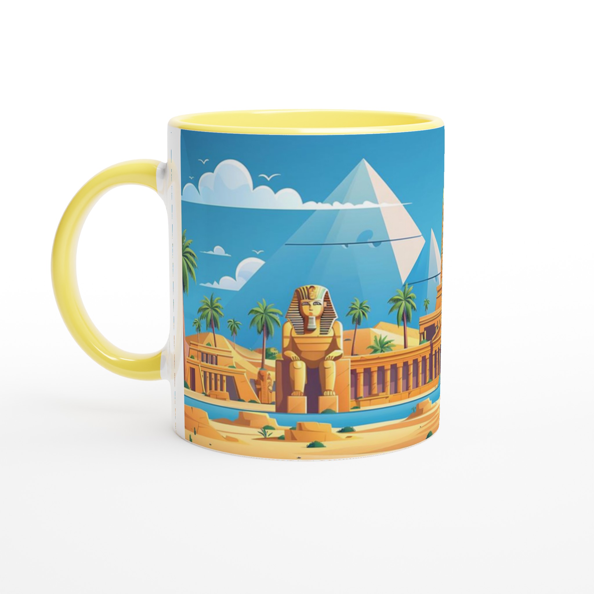 Egyptisk Pyramider & Sfinx 11oz Keramisk Mugg – Res tillbaka i tiden, välj din färg! 5 05d896bc-ea94-41b0-849c-f0bbe3dc0c24