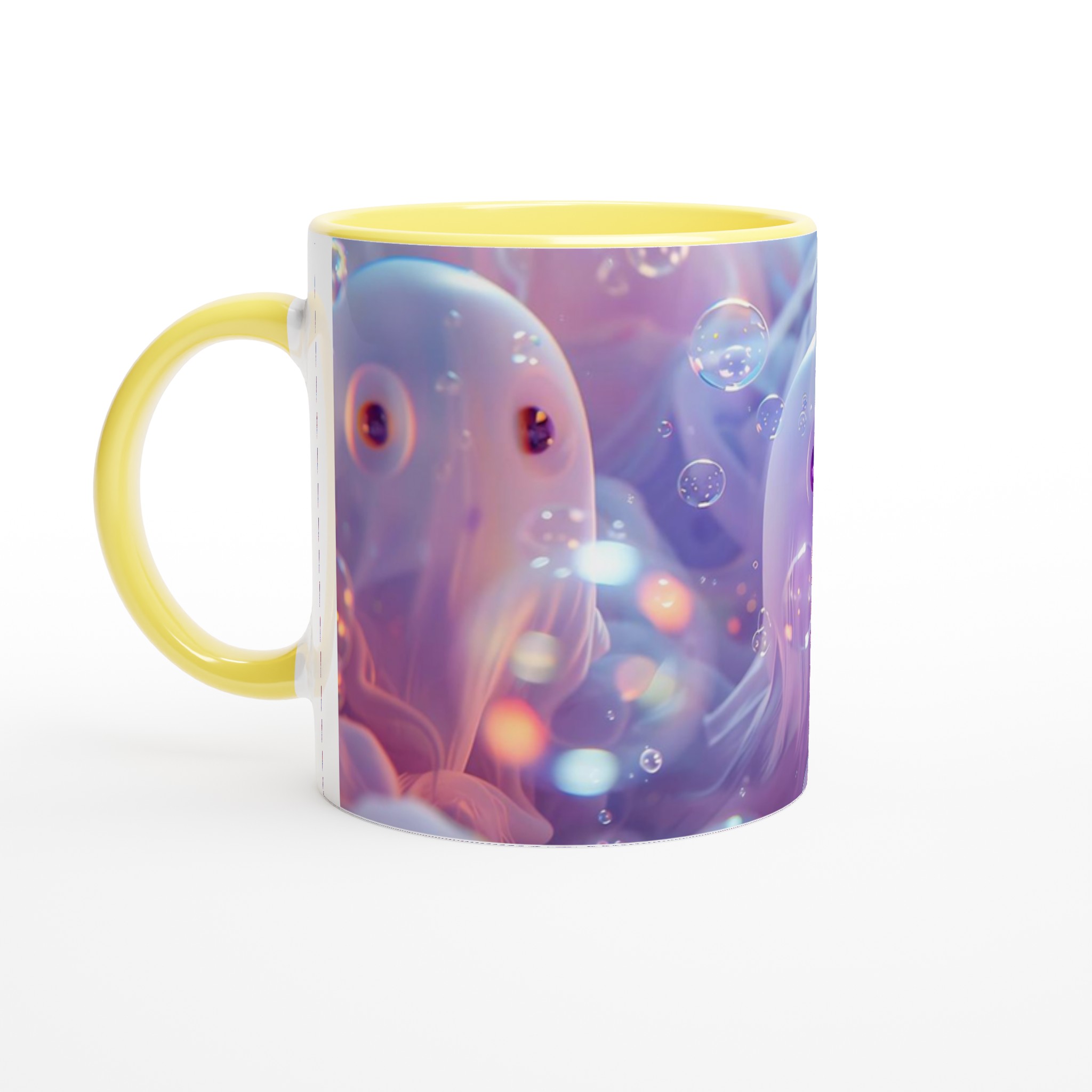 Pastell Dröm Mugg: En Vit 11oz Keramikmugg i en Värld av Ljus och Bubblor 5 05f6dd48-95a0-4c74-b2c4-3e714ea86028
