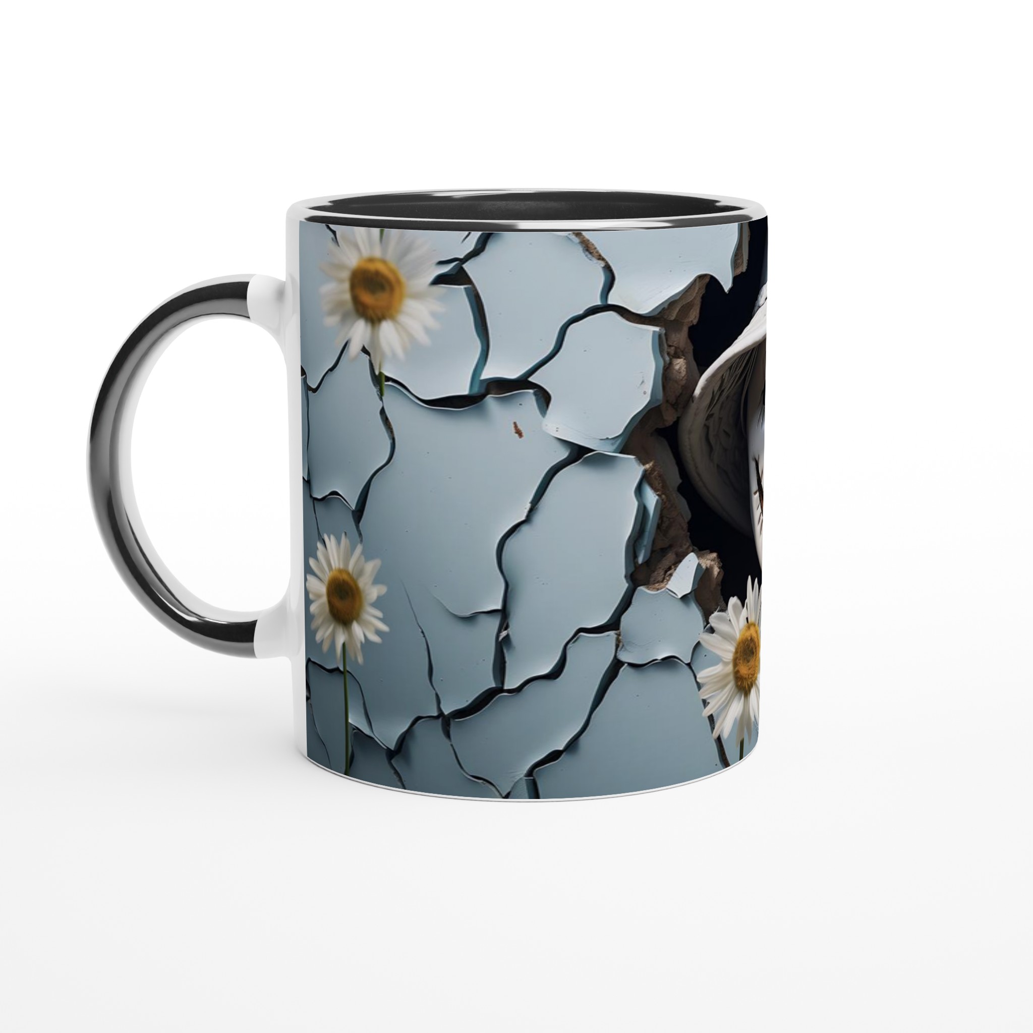 Läskig docka och tusensköna 11oz keramisk mugg – Välj din färg! 7 063d6dac-7a1d-4381-a12c-86557a31fcae