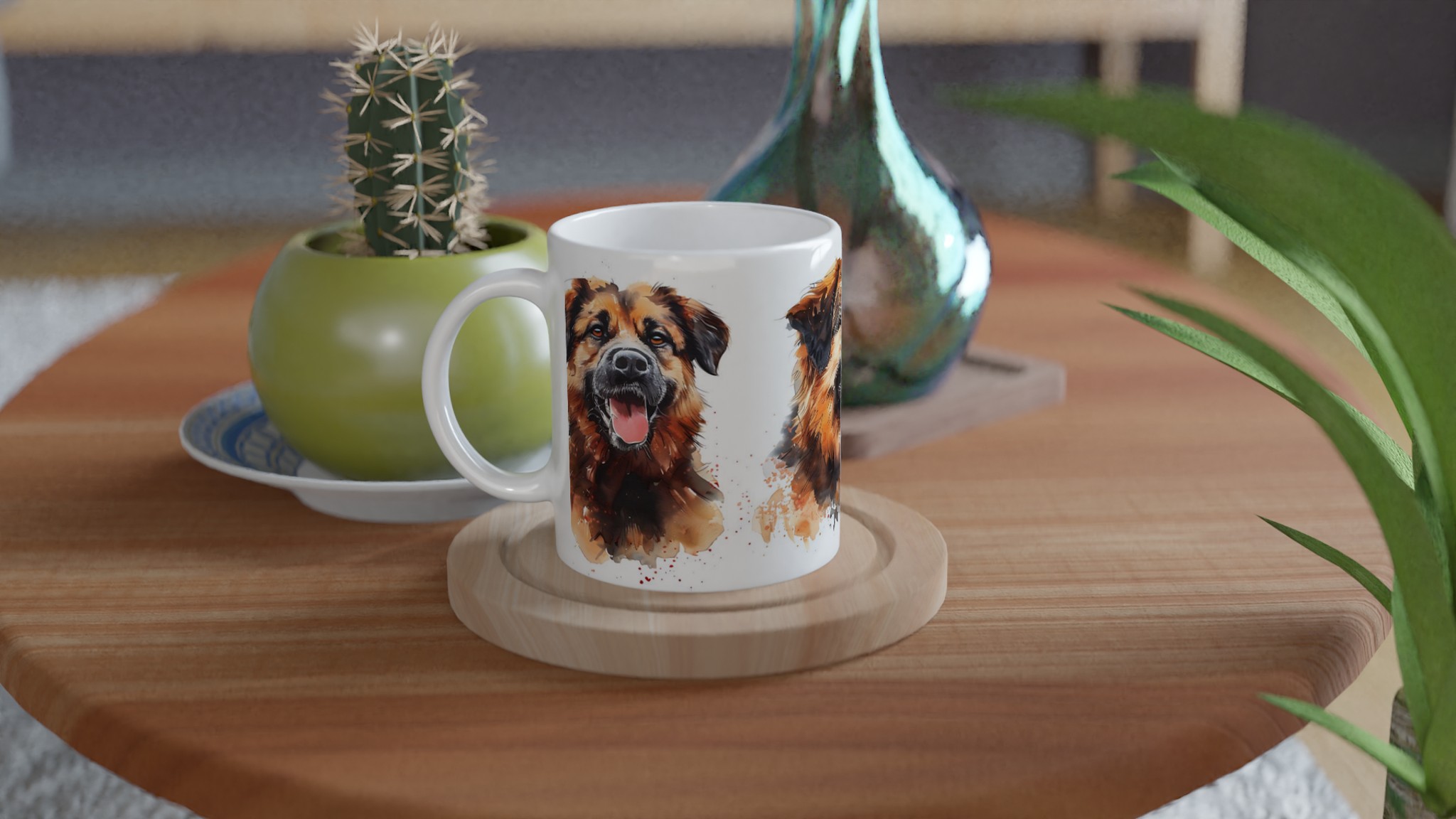 Vår Vattenskyddade Keramikmugg - Med Tre Målningar av en Glad Hund, Perfekt för Hundälskare, Välj Din Favoritfärg! 9 06429b3d-82b4-4e63-b054-8c9eb2e35608
