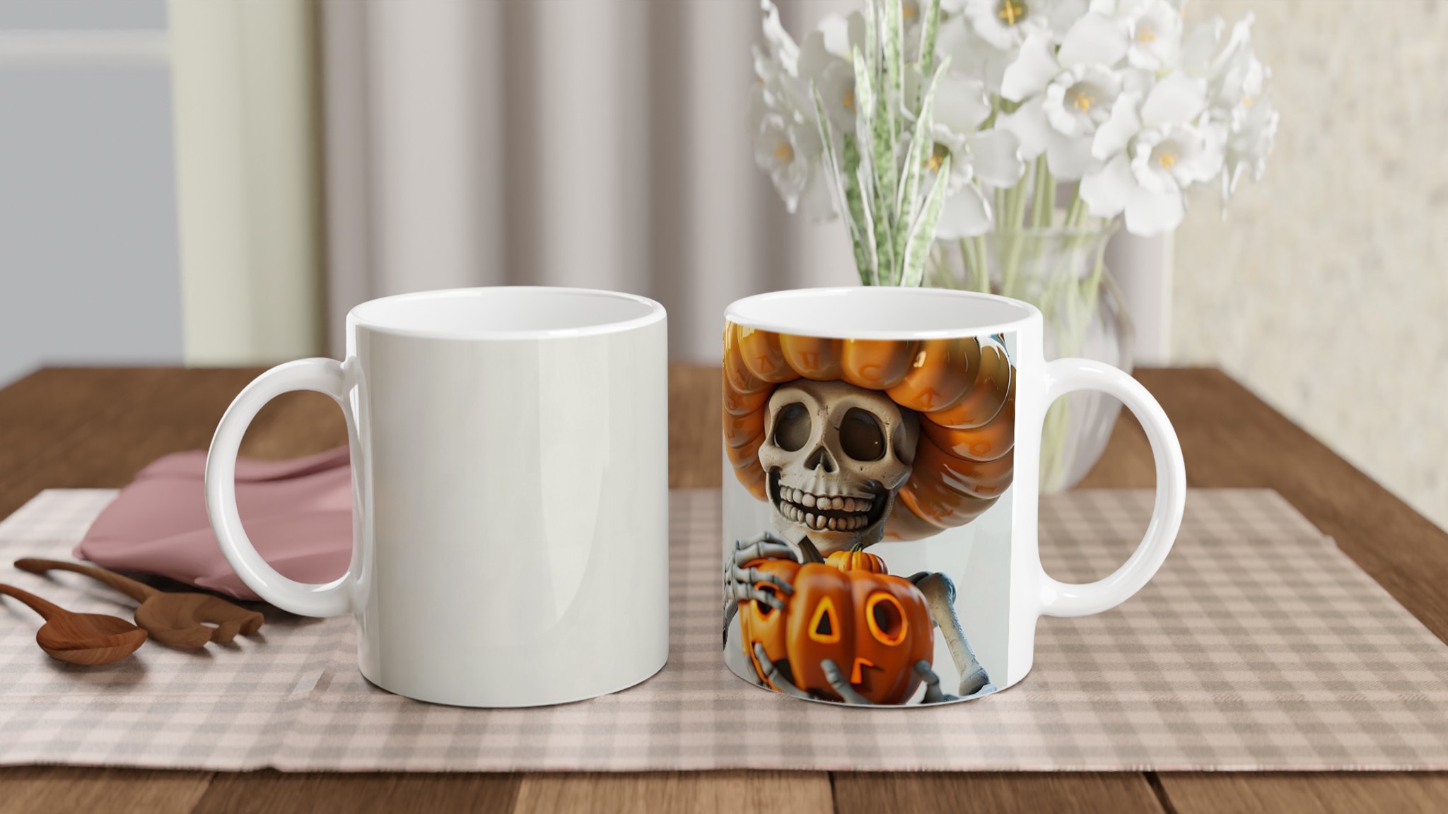 Bus eller Godis! Halloween Skelett Mugg – Lekfull Keramik för din Favoritdryck, Välj din Färg! 10 06998f28-a258-49a1-9c1a-af2cf7a1ad33