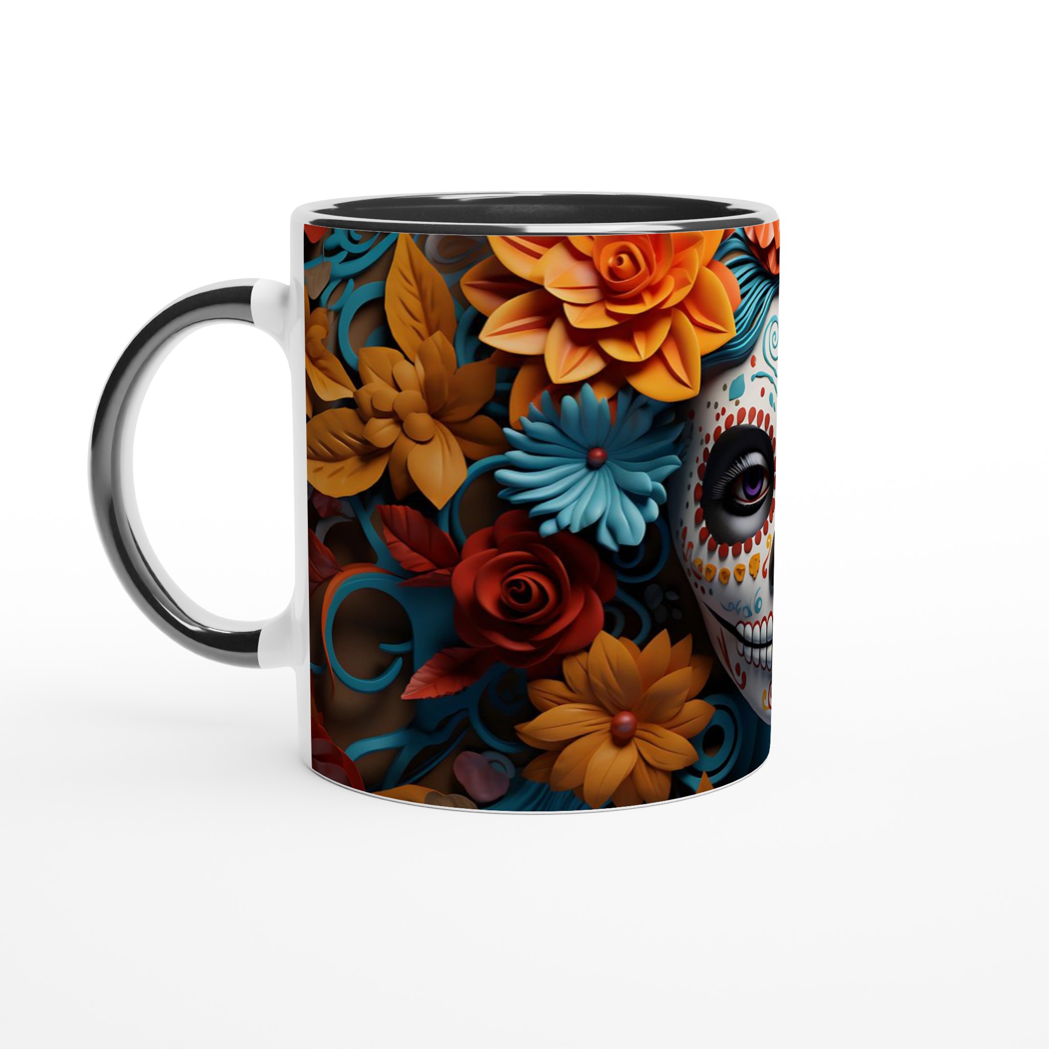 Colorida Calavera Mugg – Levande Día de los Muertos Design, 11oz Keramik 7 07104d6d-623c-4950-be5e-2444887b8bc8
