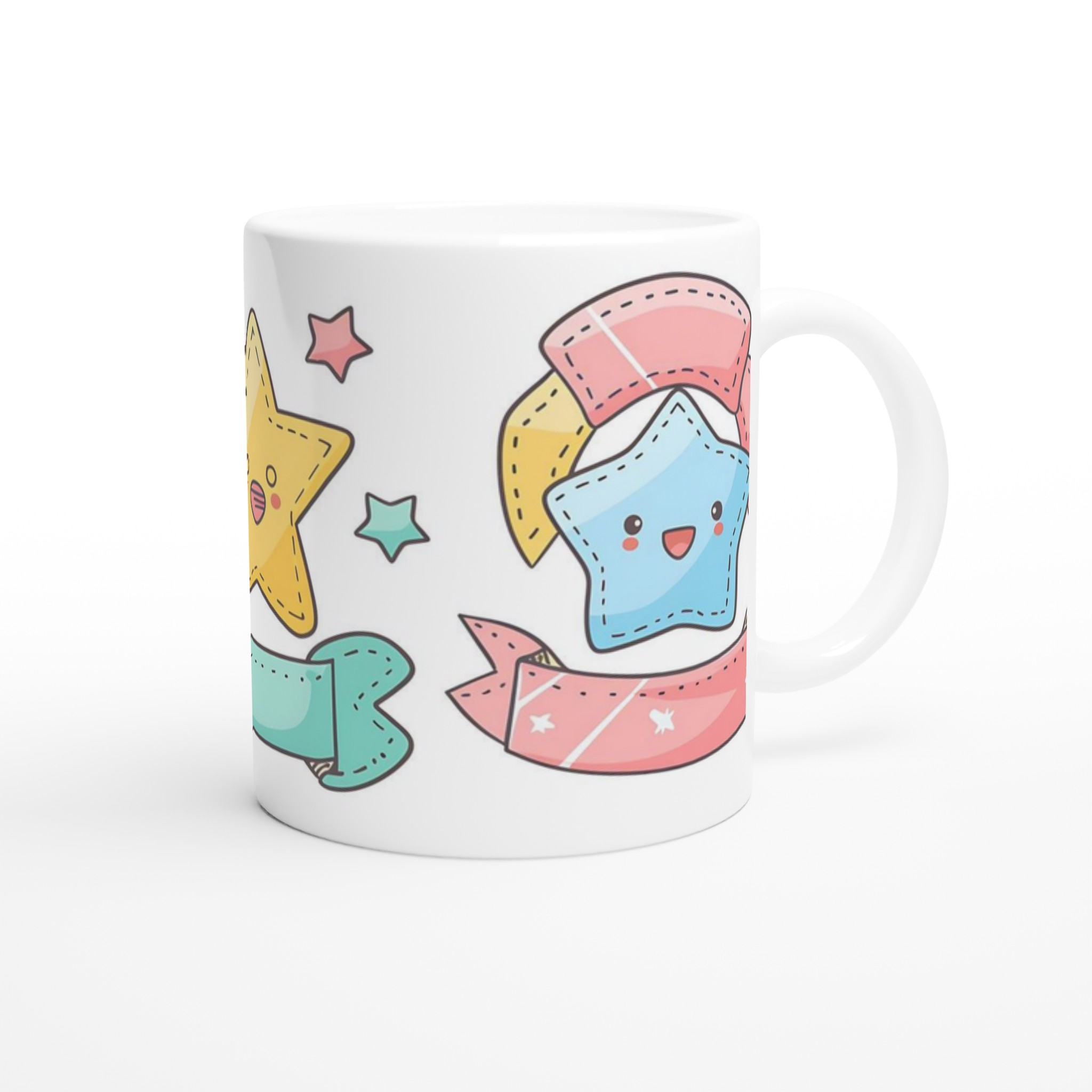 Kawaii Stjärna Keramikmugg - Söt Design & Levande Färger, 11oz 9 0749f481-c046-4910-bd31-e35fd10b9a86