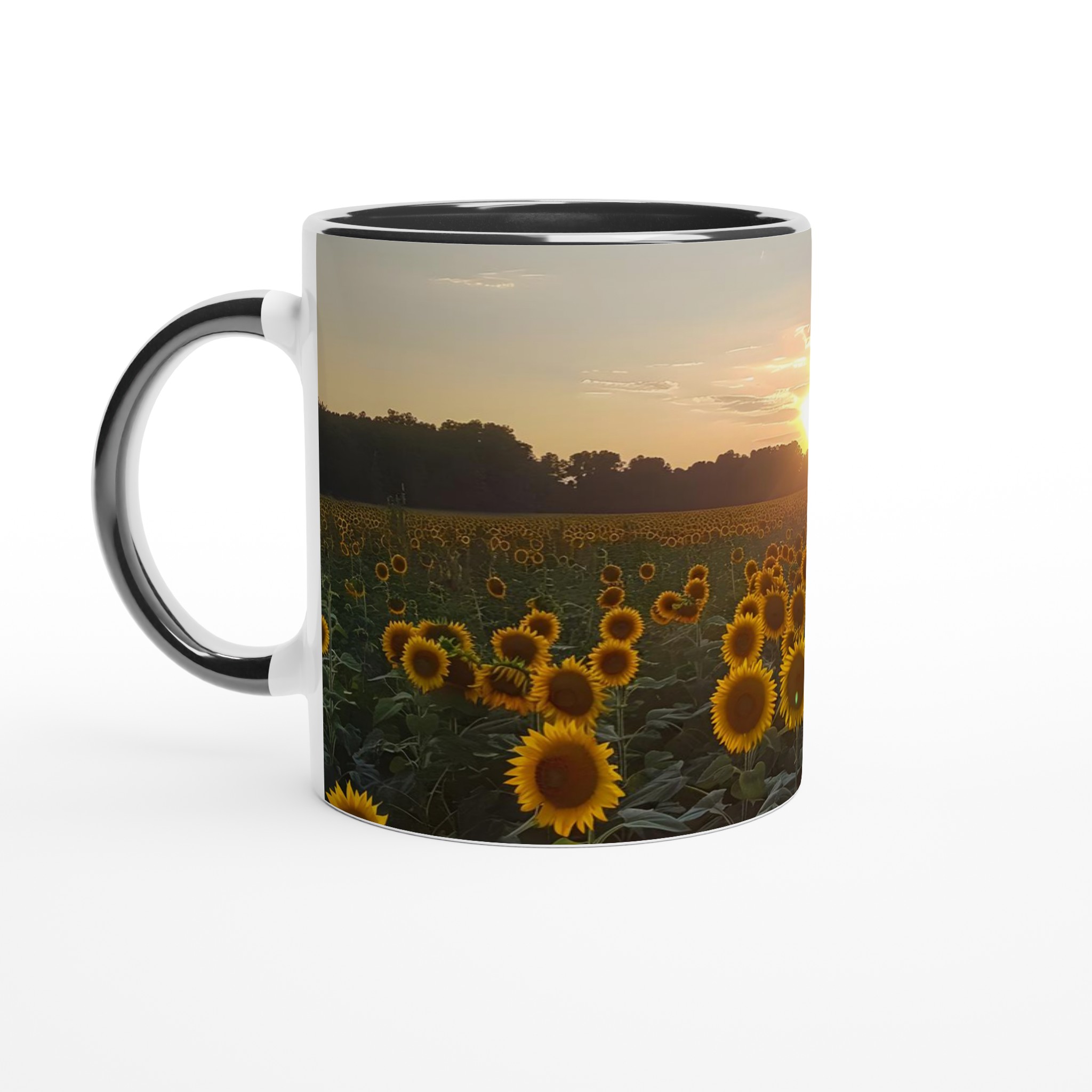 Soluppgång över Solrosfält 11oz Keramisk Mugg – Fånga Magin i Varje Klunk 7 075312f2-1ff9-4077-8edc-290d1644da99
